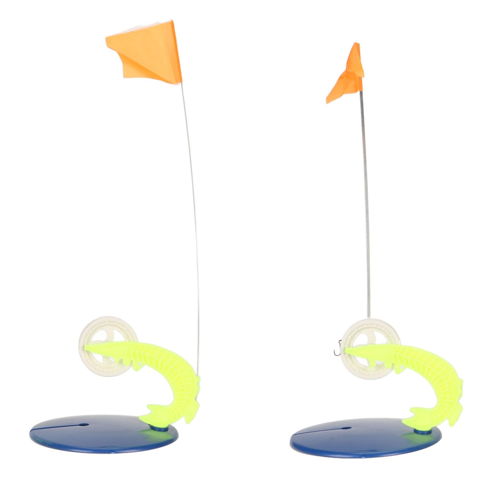 6-Piece SUNGOOYUE Ice Fishing Flag Kit - Portable Winter Fishing Rod Indicator Flags with Base for Ice Angling | Ideal for Ice Fishing, Winter Outdoor Activities & Cold Weather Adventures