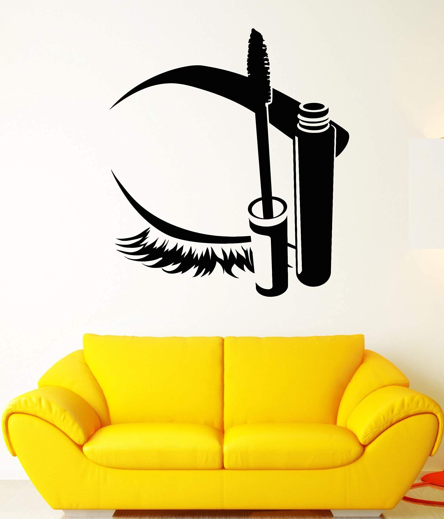 VVWV Eyebrow Wall Stickers - Beauty Salon & Barber Shop Decor - Motivational Quotes for Spa, Nail Art & Makeup Studios - 30x35cm Self-Adhesive Decals - Perfect for Salon Walls & Waiting Areas