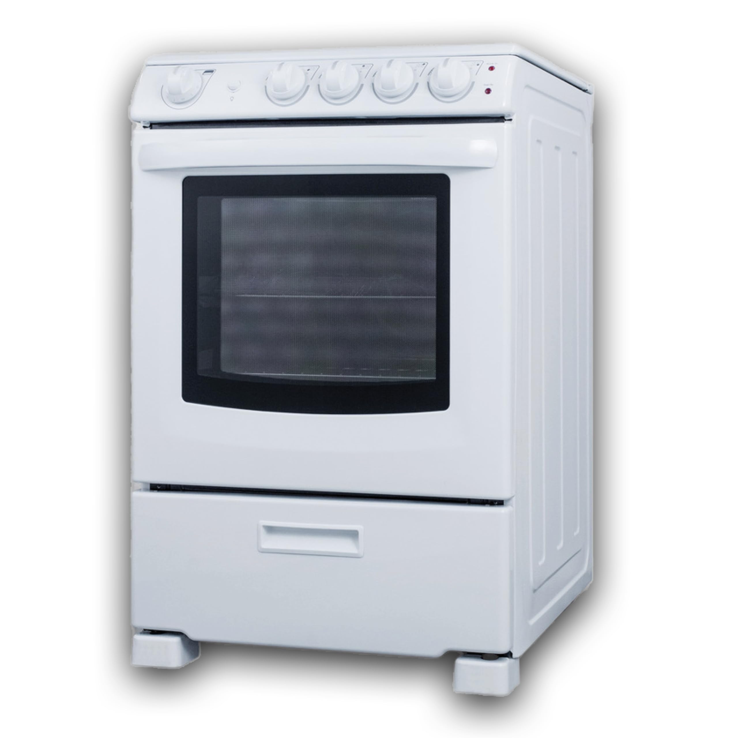 Summit 24” Electric Smooth Top Range with Large 2.9 cu.ft Oven - ADA Compliant White (REX2421WRT) - Perfect for Small Kitchens, Apartments & ADA Accessible Homes