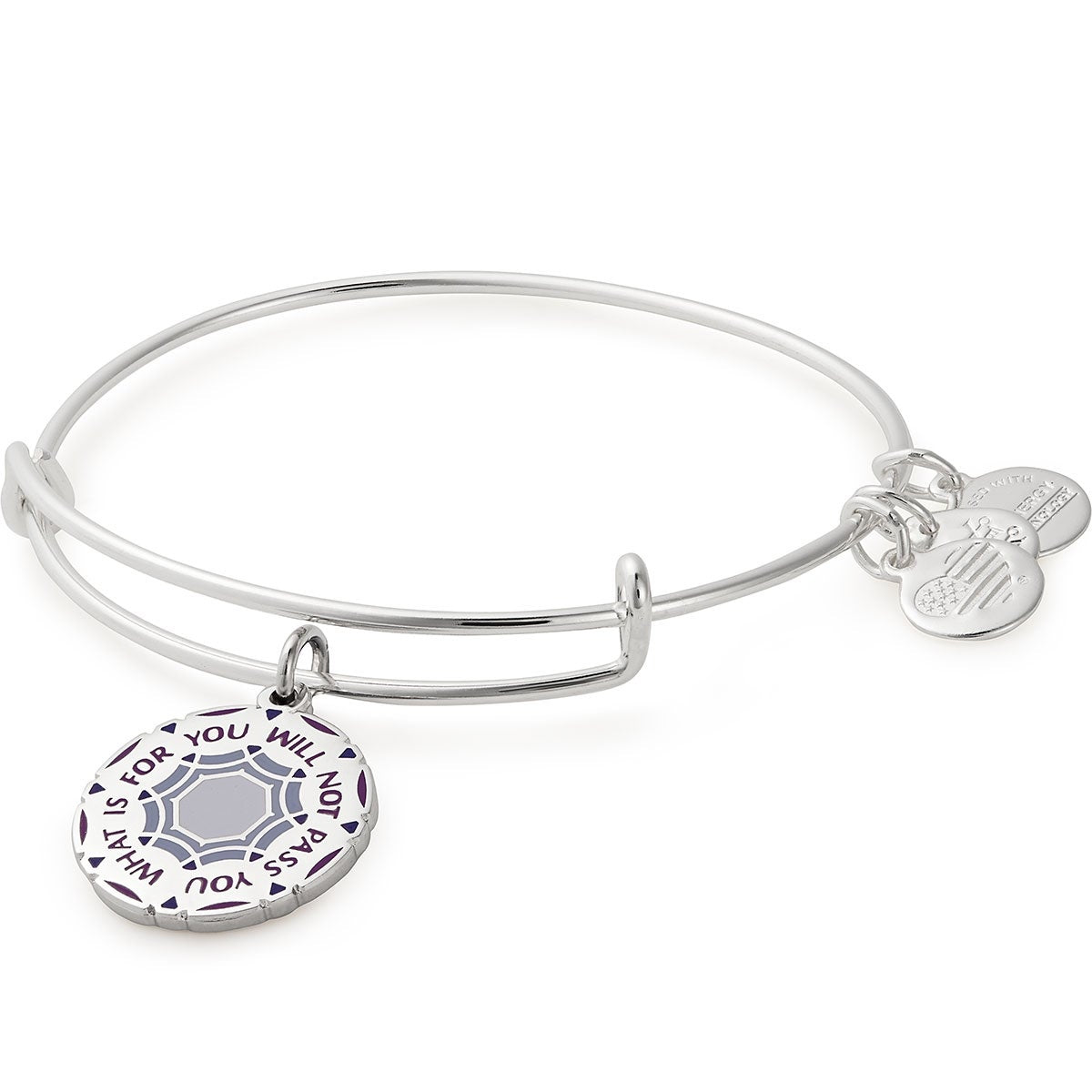 Silver Charm Bangle Bracelet - Inspirational 'What Is For You Will Not Pass You' Jewelry Gift for Women - Perfect for Daily Wear, Special Occasions & Meaningful Gifts