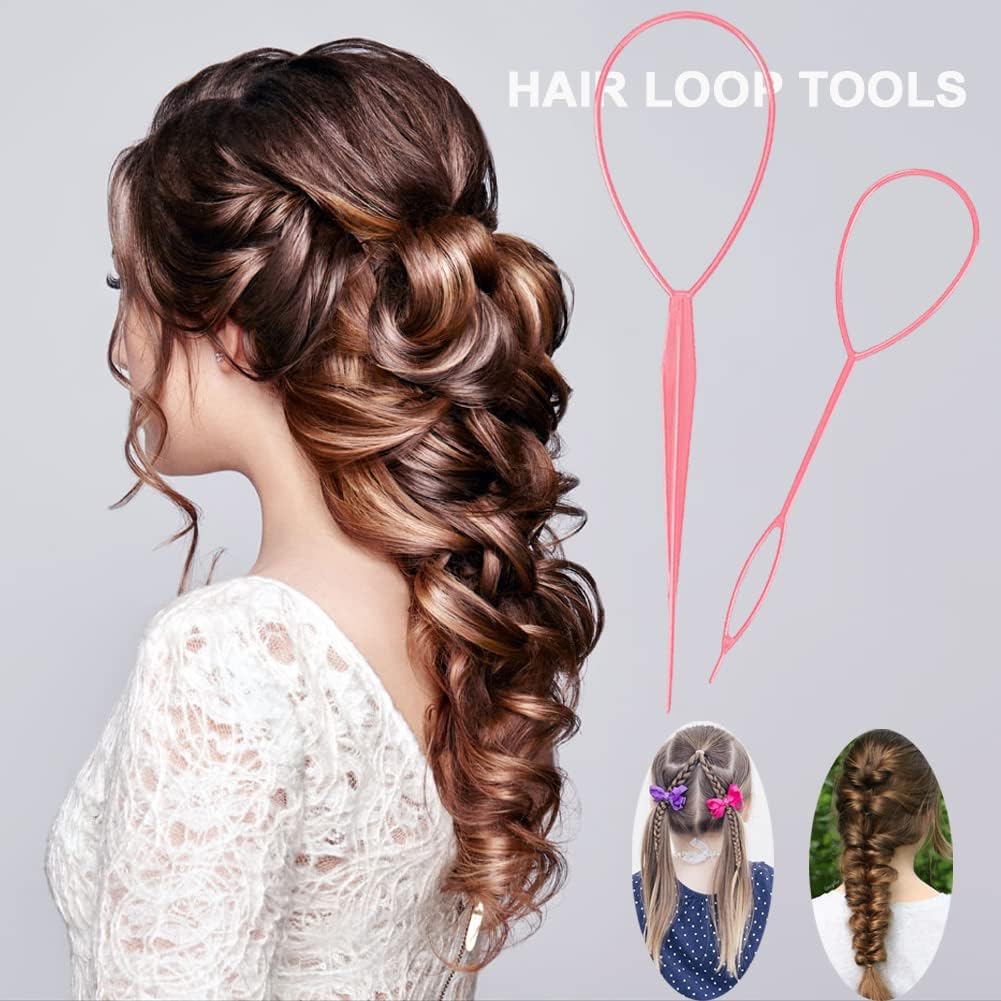 8-Piece Professional Hair Styling Tool Set - Rat Tail Comb, Cutting Comb, Alligator Clips, Ponytail Hoop - Stainless Steel Black Hair Accessories for Women & Girls | Salon, Home Use, DIY Hairstyling