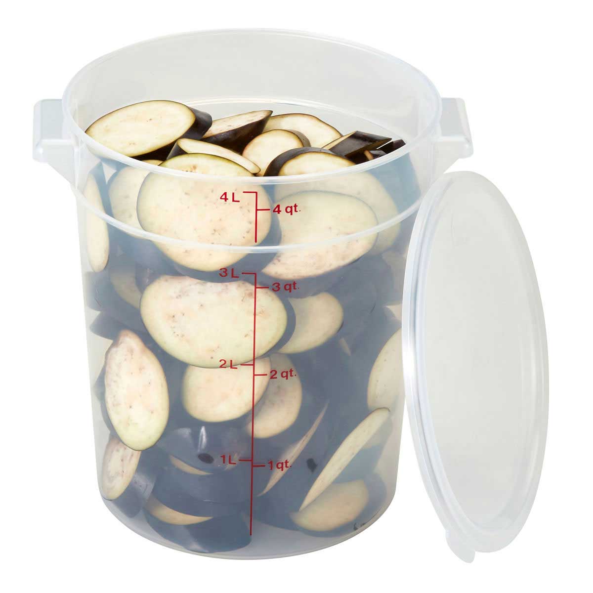 Cambro RFSC2PP190 Round Storage Lid - Translucent, 2 & 4 Quart - Perfect for Food Storage, Meal Prep & Restaurant Use