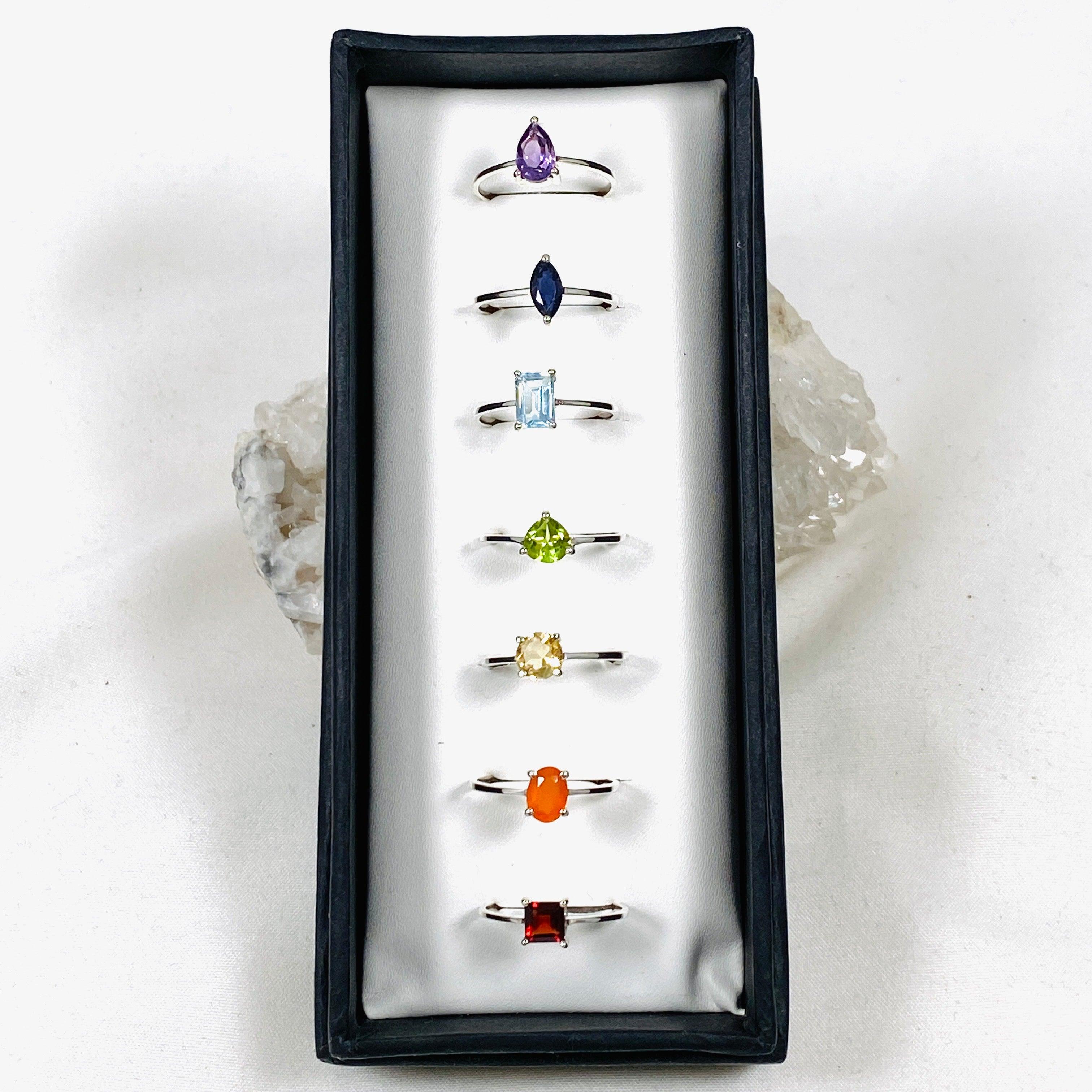 7 Chakra Healing Rings Set for Women - Spiritual Energy Balance & Meditation Jewelry - Perfect for Yoga, Reiki, and Mindfulness Practices