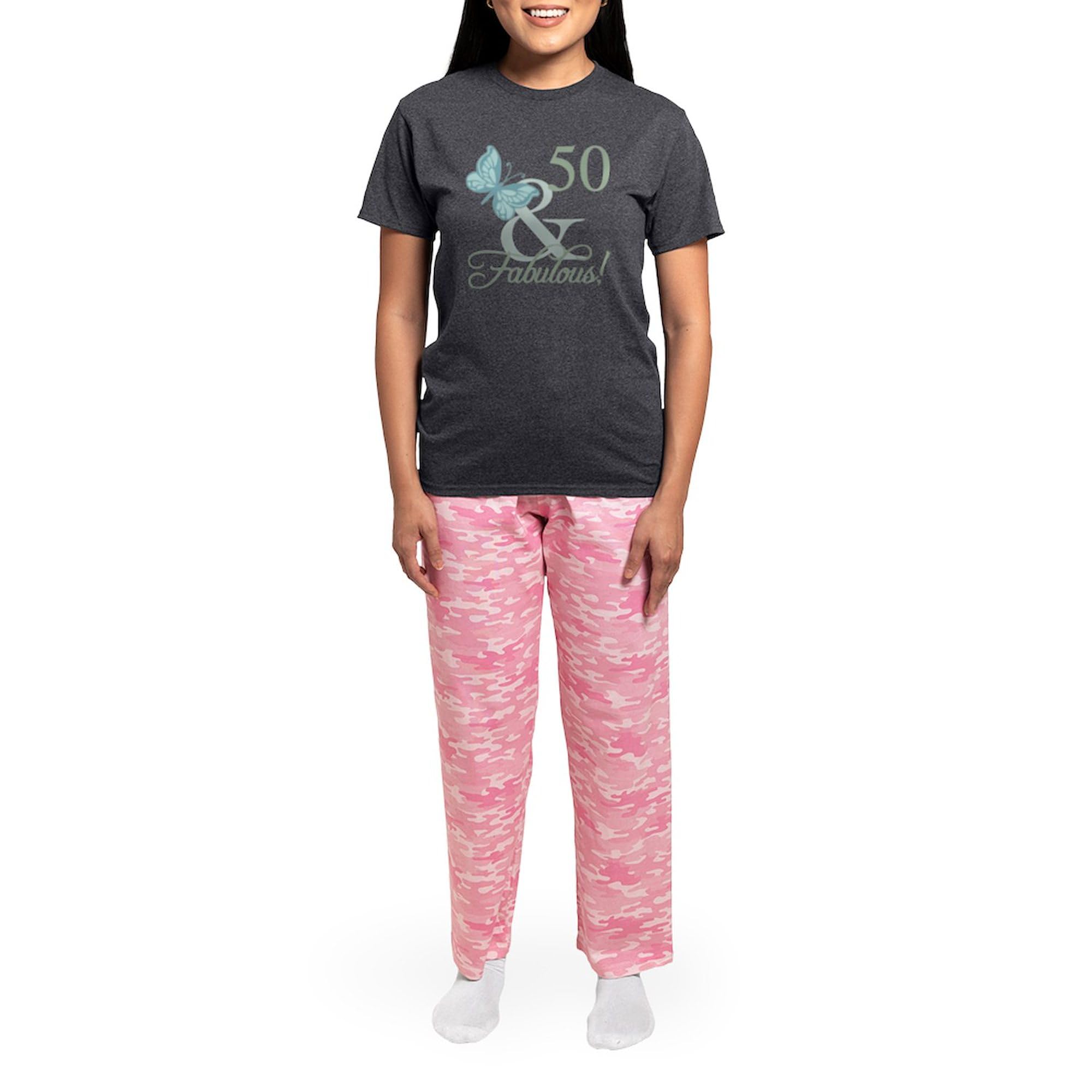50th Birthday Butterfly Pajama Set for Women - Charcoal Novelty Sleepwear | Perfect for Birthday Gifts, Sleepovers & Relaxing Nights