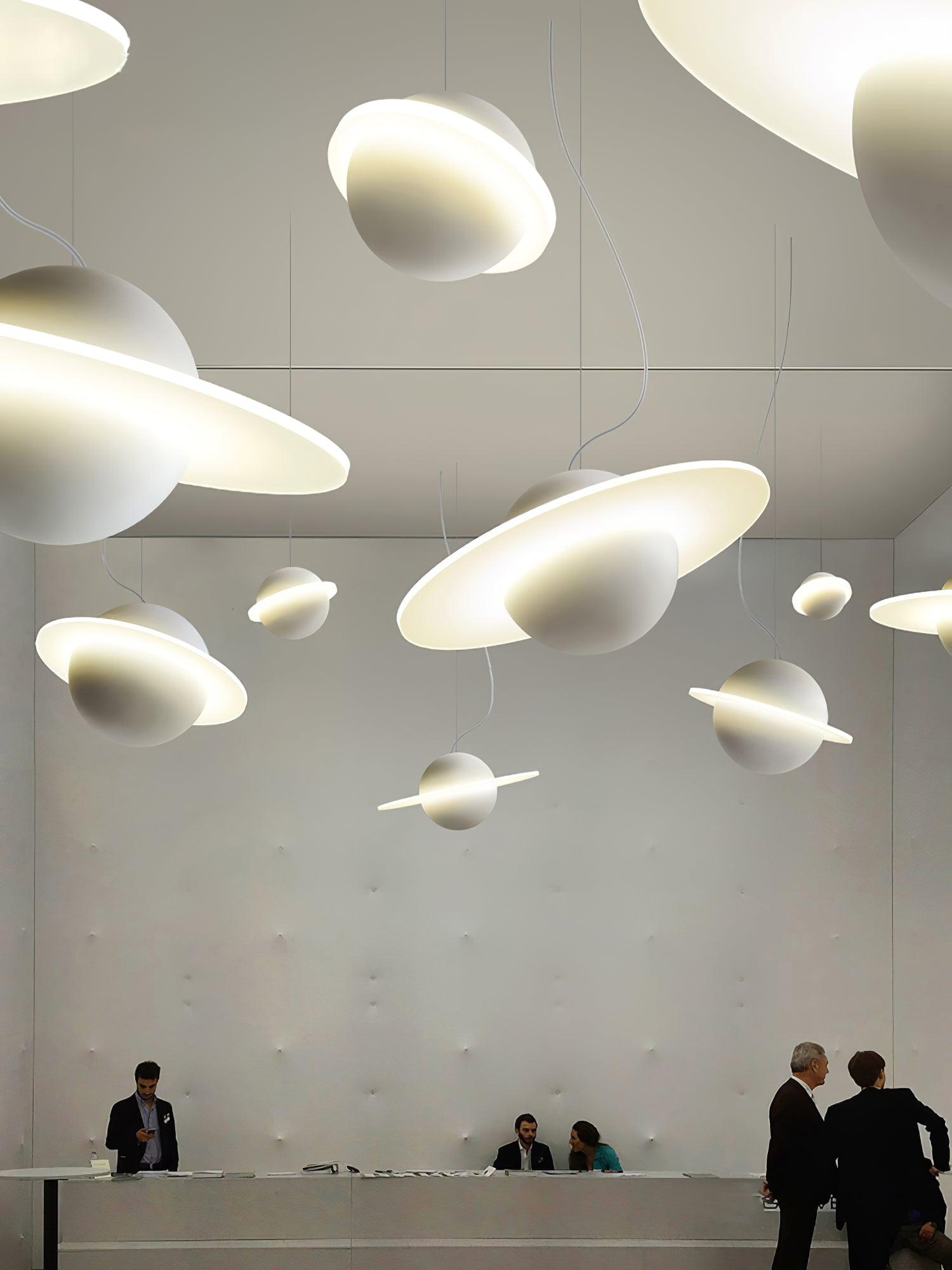 Jupiter Ring Pendant Light - Modern LED Ceiling Fixture for Kitchen, Dining Room & Bedroom | Stylish Home Decor Lighting