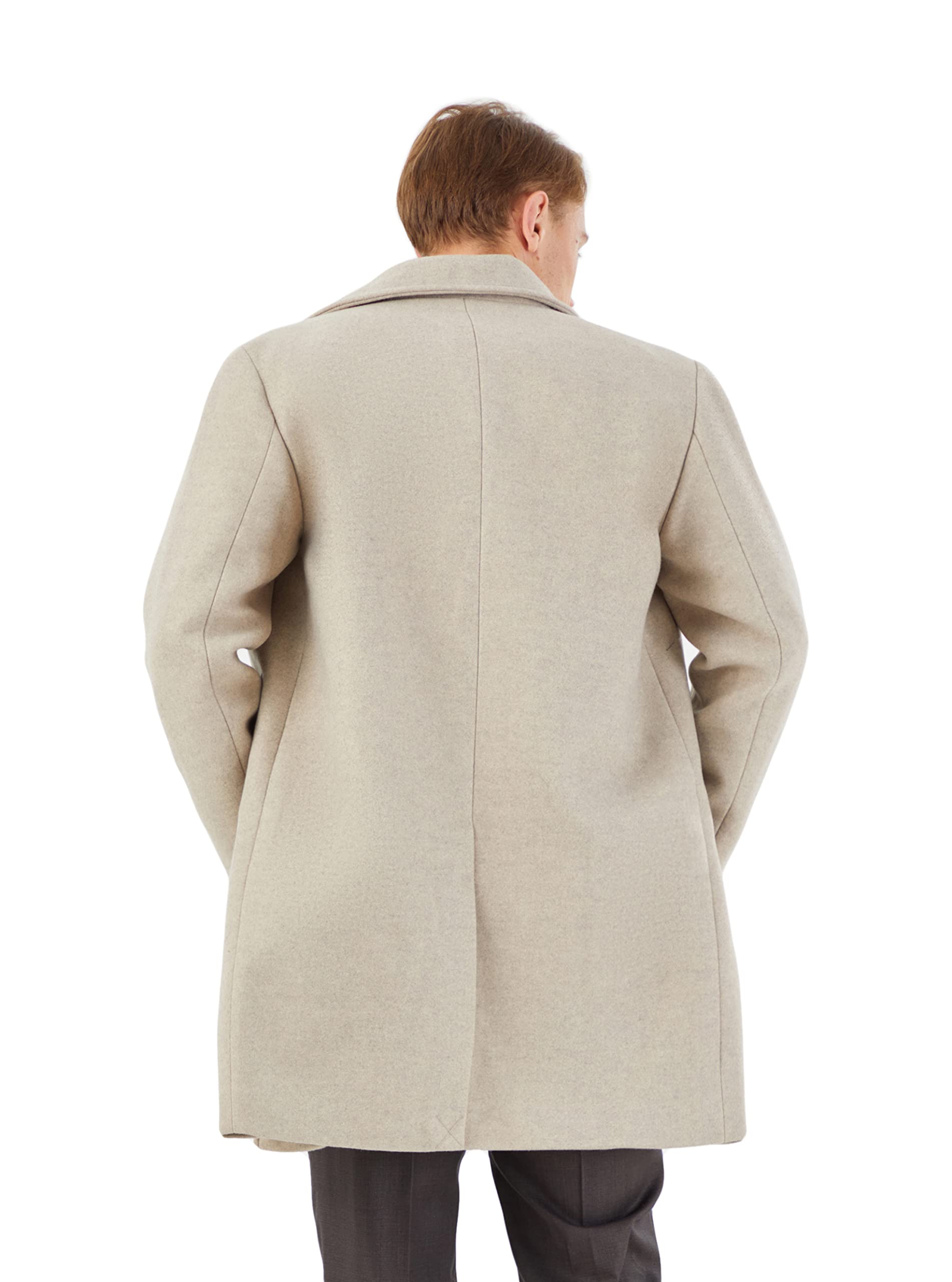 WULFUL Men's Slim Fit Wool Trench Coat - Warm Winter Overcoat for Business, Office & Formal Occasions | Water-Resistant & Windproof Outerwear for Cold Weather