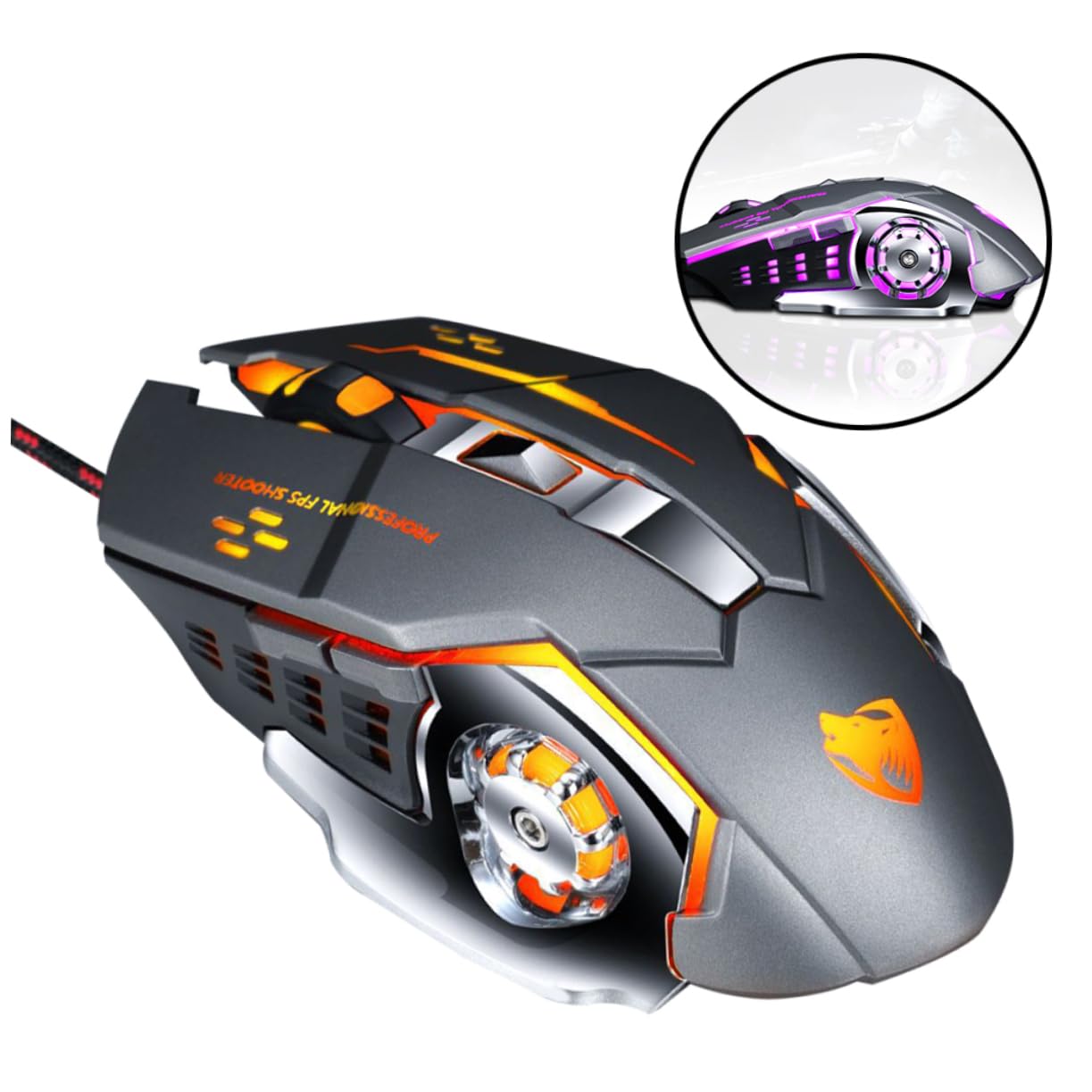 Gadpiparty 3-Pack Wired Gaming Mouse USB Optical Computer Mouse for PC, Laptop, Desktop - Ergonomic Design for Gaming, Office Work & Home Use