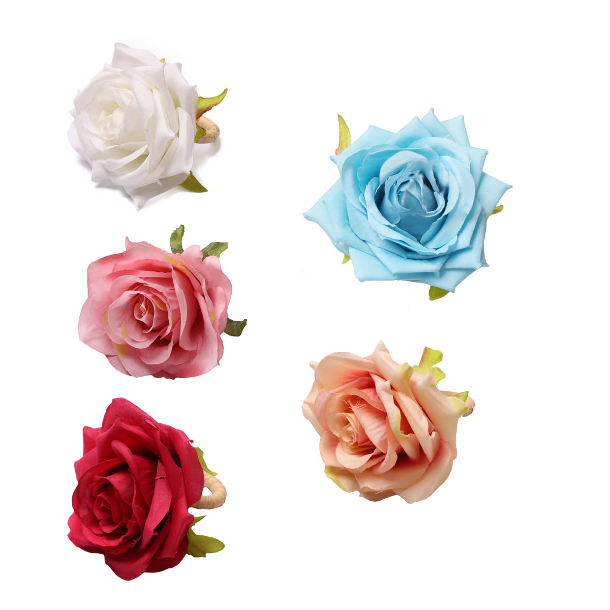 Handmade Floral Napkin Rings Set of 6 - Rose Vine Design Table Decor for Spring Weddings, Easter, and Dinner Parties - Pink Rose Napkin Holders