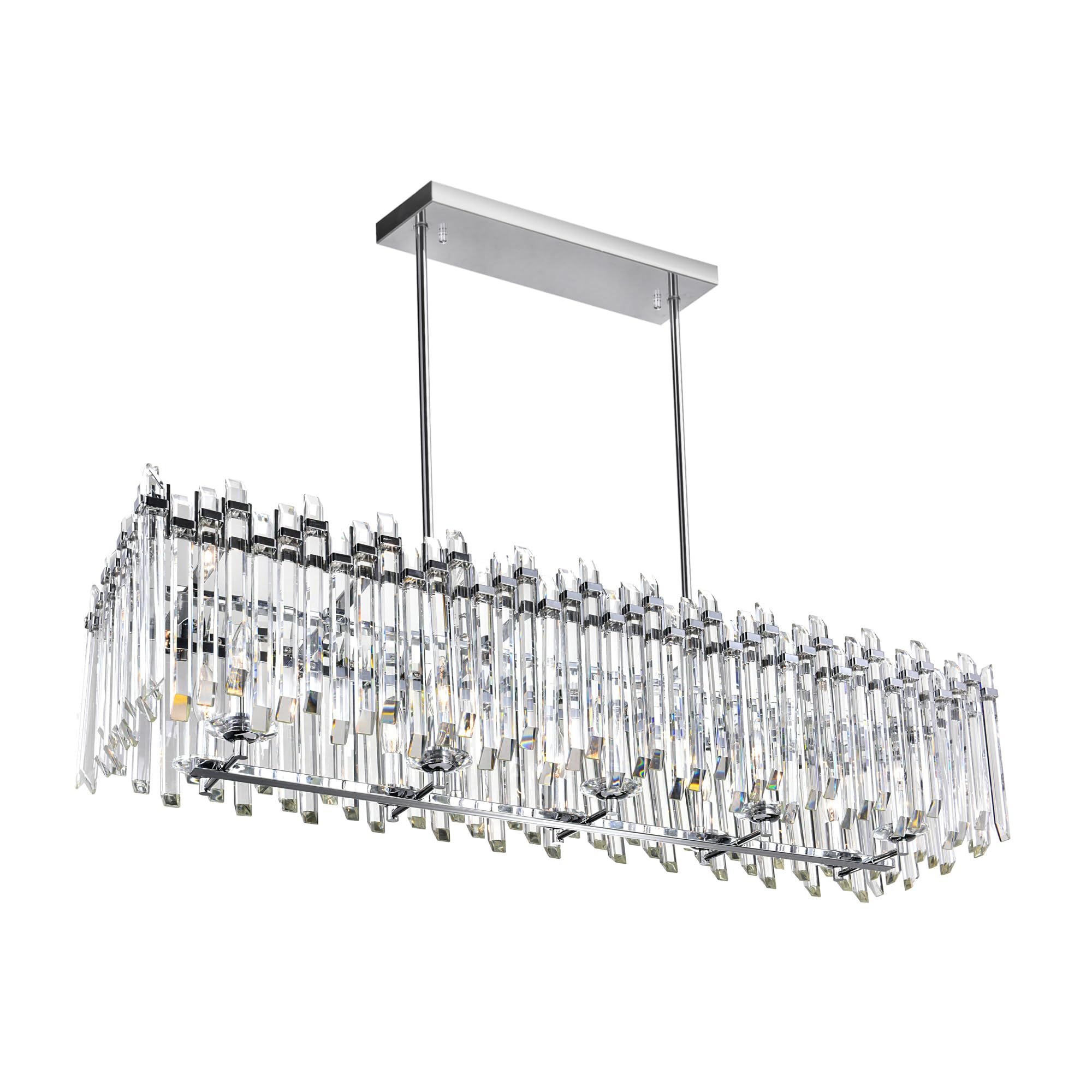 CWI Lighting Henrietta 10-Light Chrome Chandelier - Elegant Dining Room Lighting Fixture for Home Decor & Interior Design