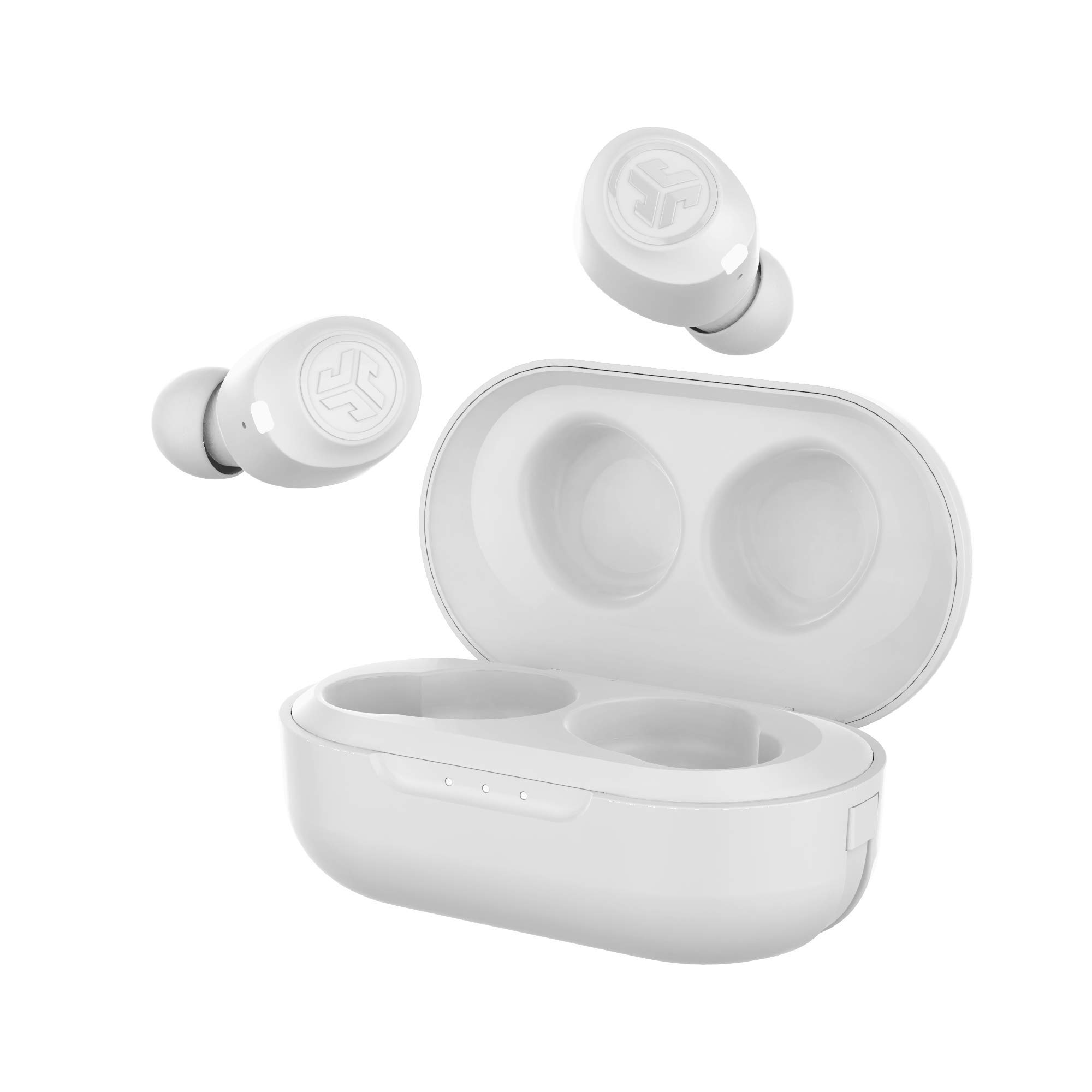 JLab Audio JBuds Air True Wireless Signature Bluetooth Earbuds with Charging Case - White | Wireless Earbuds for Running, Workout, Gym & Travel | Noise Isolating & Long Battery Life