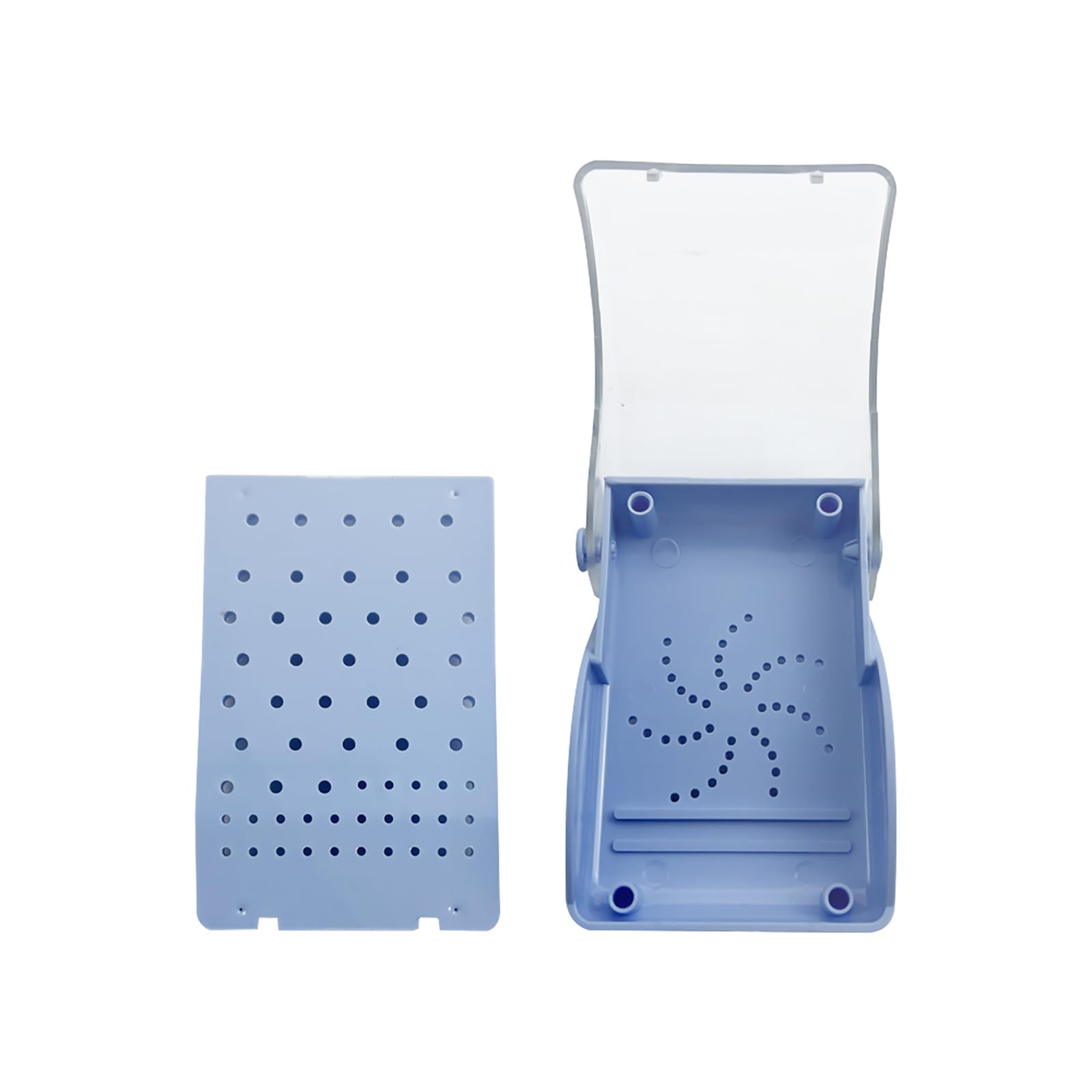 Autoclavable 60-Hole Dental Bur Block Organizer with Cover - Slow & High Speed Burs Holder for Dentists | Perfect for Dental Clinics & Lab Tool Organization