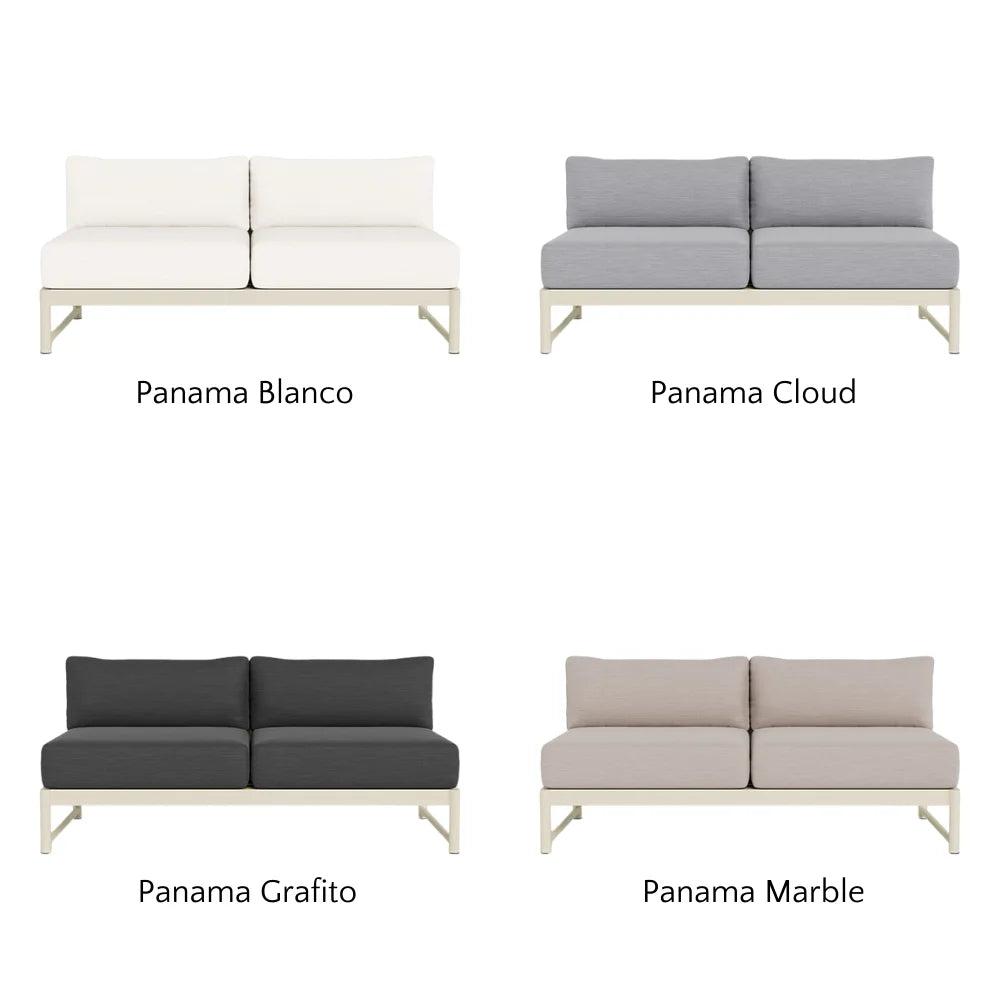 Breeze XL Outdoor 2-Seat Armless Sofa - Waterproof Patio Furniture for Garden, Poolside & Balcony Relaxation