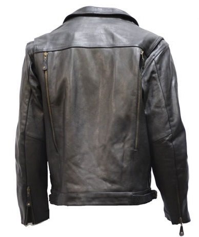 Men's Vented Leather Motorcycle Jacket - Large Size for Comfort & Protection - Ideal for Riding, Cruising & Motorcycle Enthusiasts