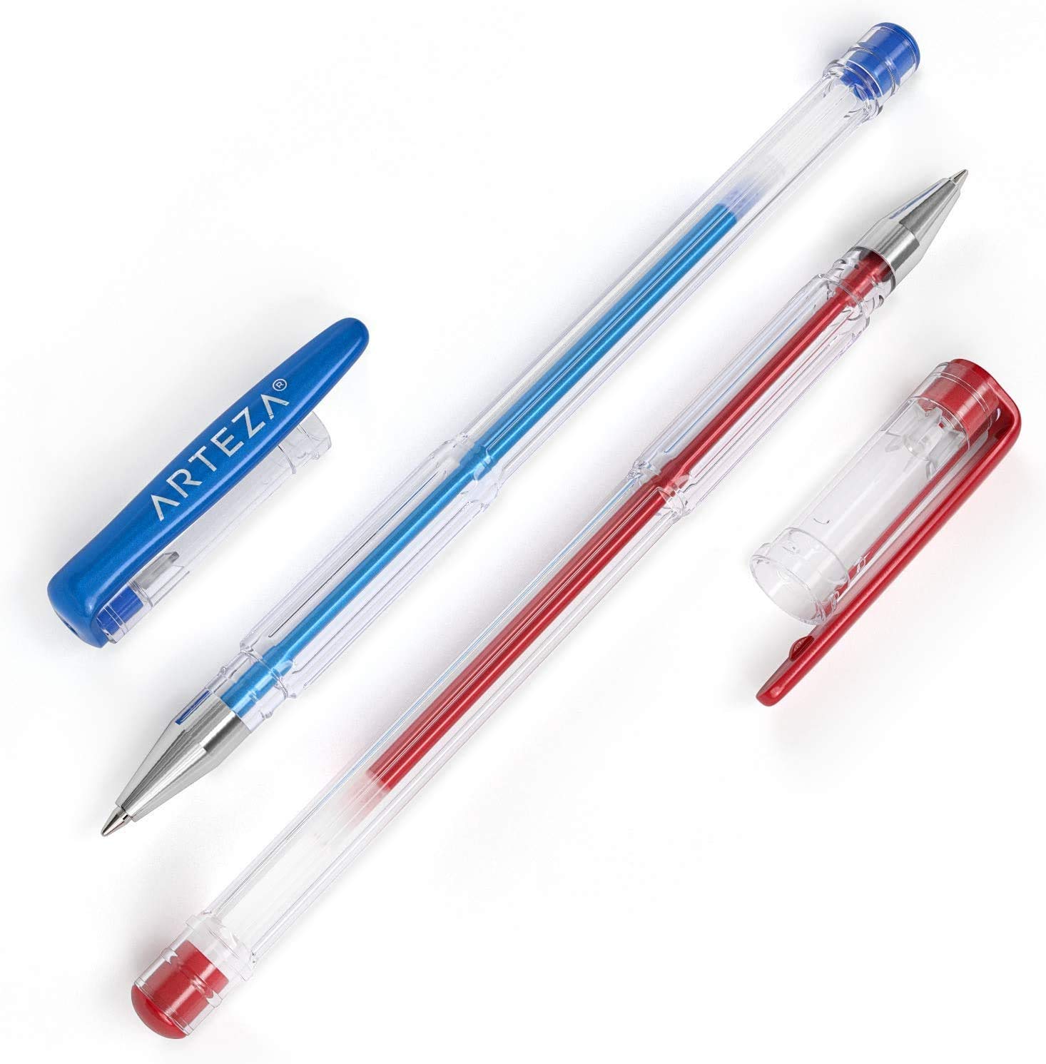 ARTEZA Metallic Gel Pens Set - 14 Vibrant Colors with Triangular Grip for Smooth Writing & Adult Coloring Books | Perfect for Journaling, Scrapbooking & DIY Crafts