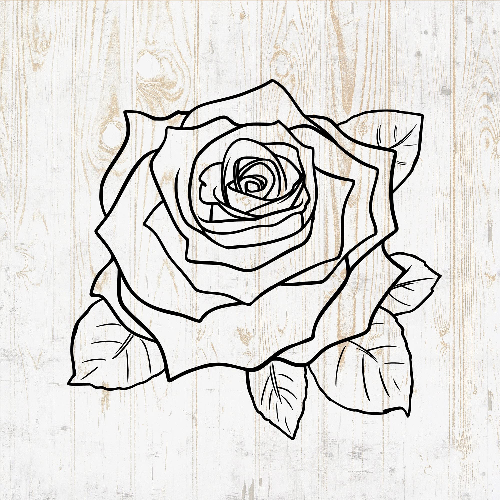 6 Inch Rose Sticker - Blossom Red Floral Wild Simple Bloom Thorn Flower Flourish - Vinyl Decal for Wall, Car, Home, Bike, Bottle, Phone, Laptop - Perfect for DIY Home Decor, Scrapbooking & Gift Wrapping (DWSV1097)