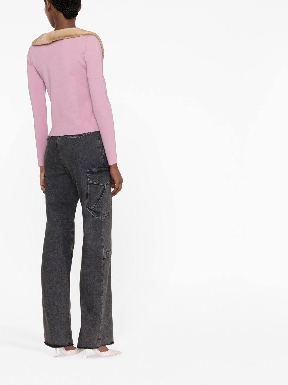 Blumarine Women's Pink Cashmere Sweater - Soft & Cozy Knit Pullover for Fall & Winter Fashion | Perfect for Casual Outfits, Office Wear & Holiday Gifts