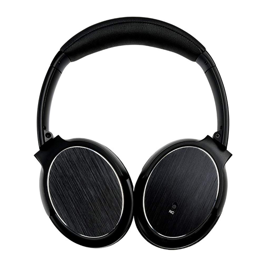 Wireless Bluetooth Headphones with Active Noise Cancelling, Deep Bass & Memory-Protein Earmuffs - Foldable Stereo Headset with Mic for PC, Smartphone, TV (Black) - Perfect for Travel, Workouts & Home Entertainment