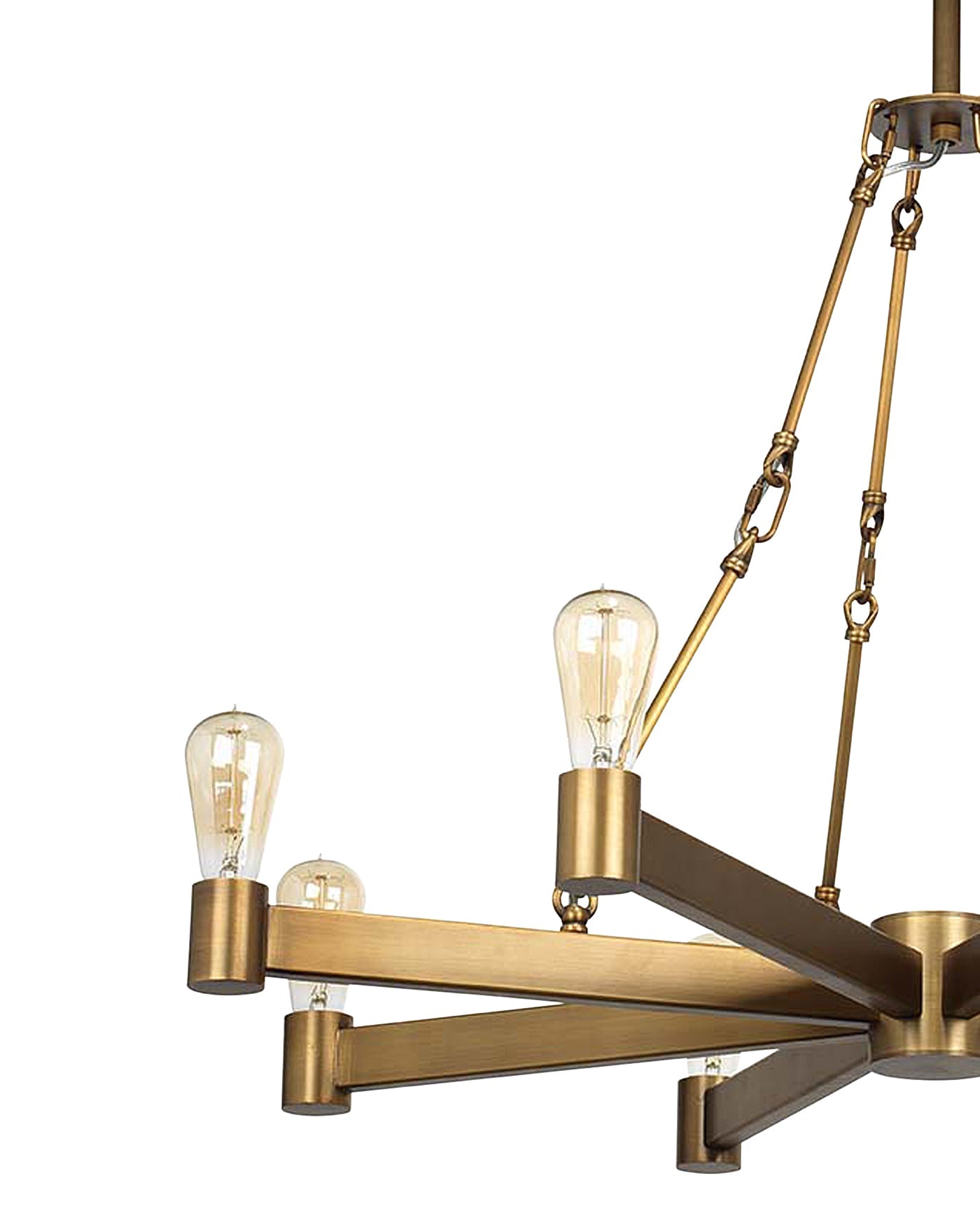Manchester 8-Light Chandelier in Brass - Elegant Ceiling Lighting Fixture for Dining Room, Living Room & Bedroom