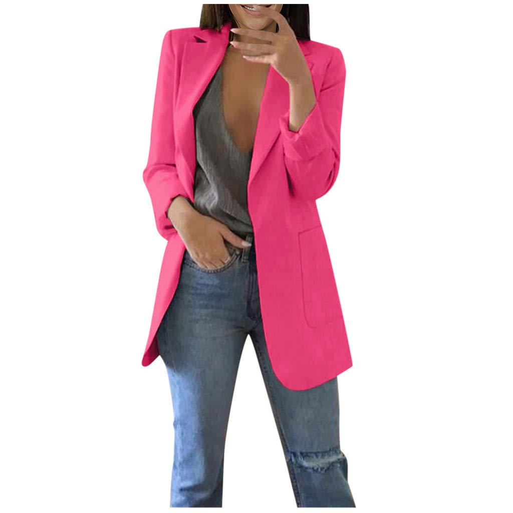 Women's Autumn Winter Fleece Jacket - Long Sleeve Office Coat Cardigan for Work & Outdoor Wear | Warm Suit Style for Business & Casual Occasions