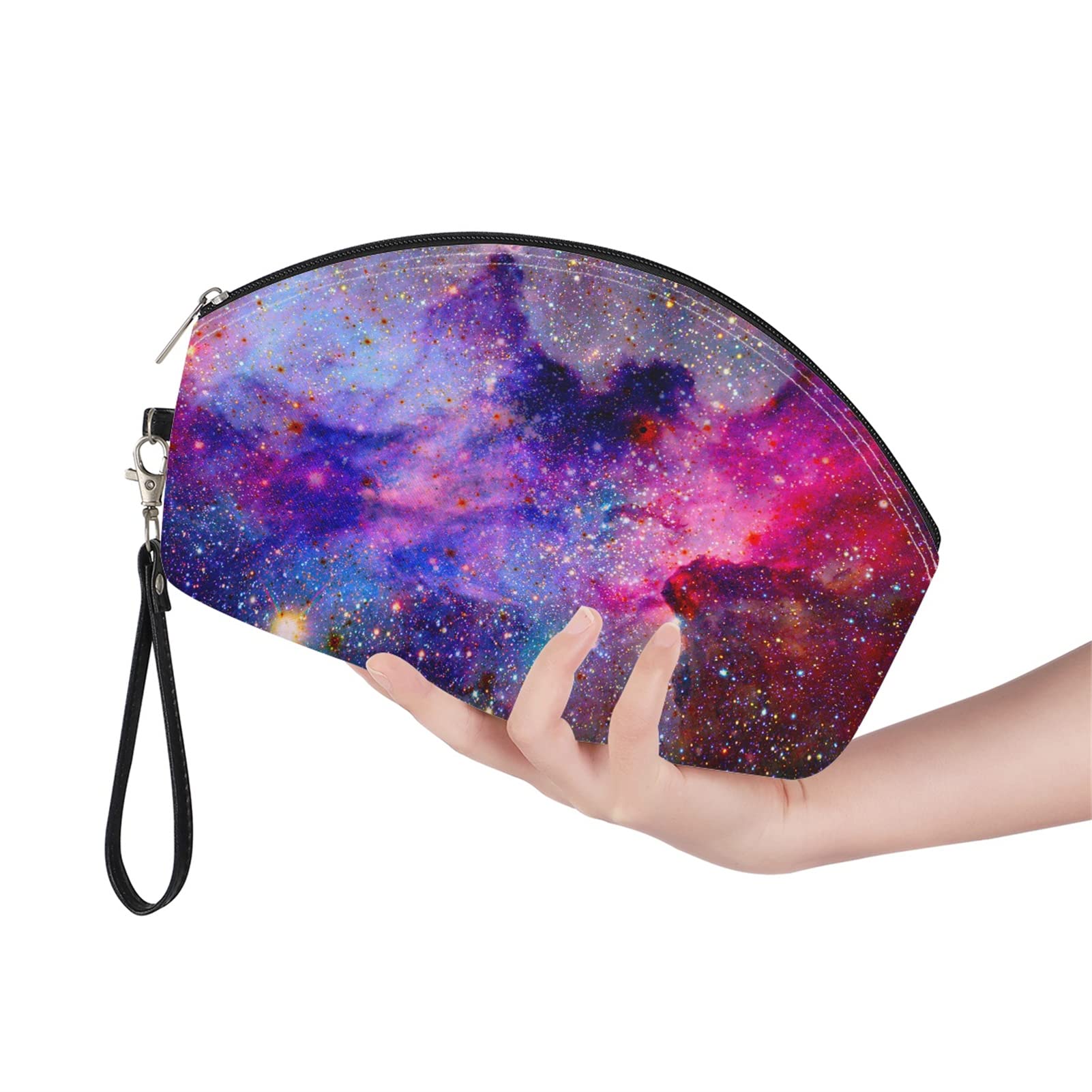 STUOARTE Women's Starry Pattern Cosmetic Bag - Small Travel Makeup Organizer for Coins, Cash & Cosmetics | Perfect for Travel, Shopping & Work | Stylish Gift for Women