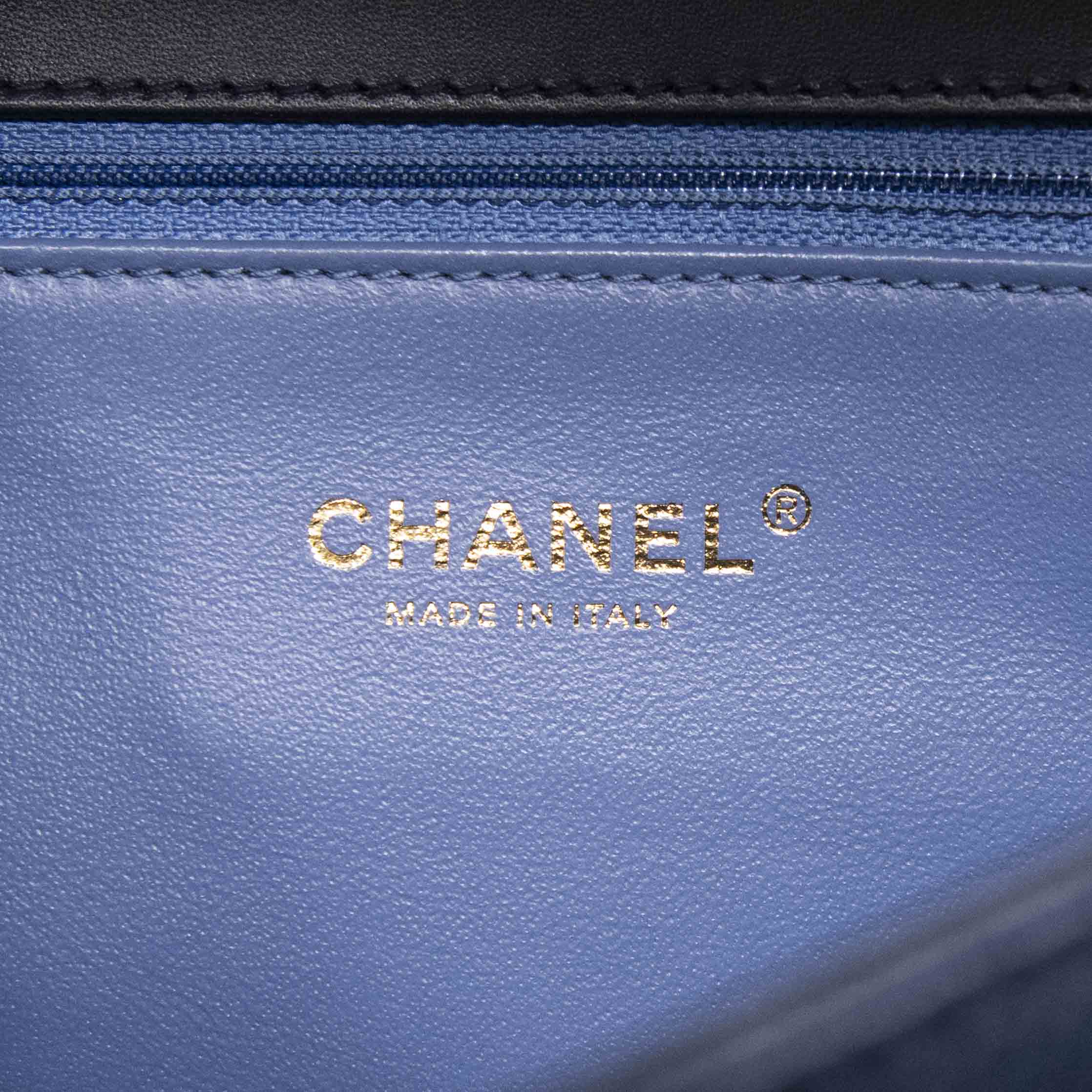 Chanel Navy Blue Medium Filigree Flap Bag - Luxury Designer Crossbody Purse for Women | Perfect for Date Night, Parties & Special Occasions