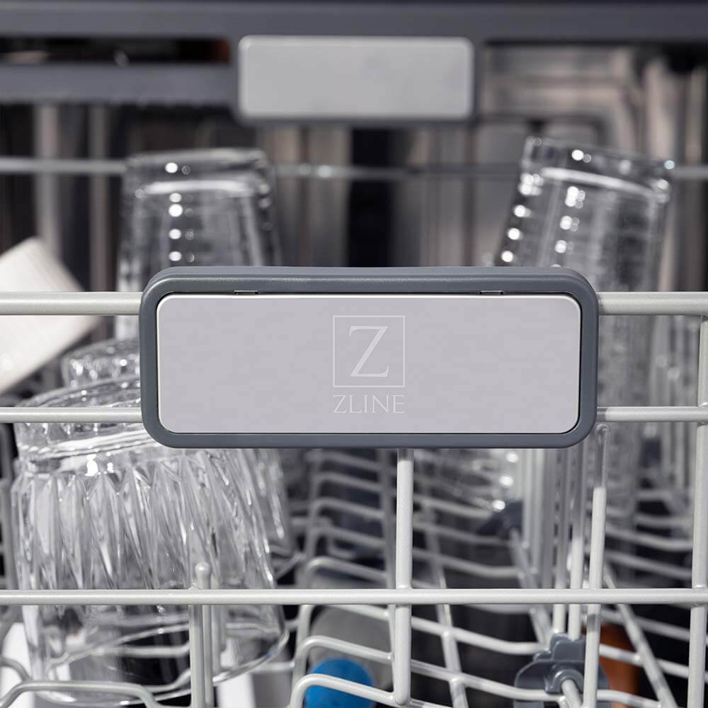 ZLINE 24 Inch Monument Series 3rd Rack Dishwasher with Top Touch Control - Hand Hammered Copper Finish & Stainless Steel Tub, Ultra Quiet 45dBa (DWMT HH 24) - Perfect for Modern Kitchens and Open Concept Homes