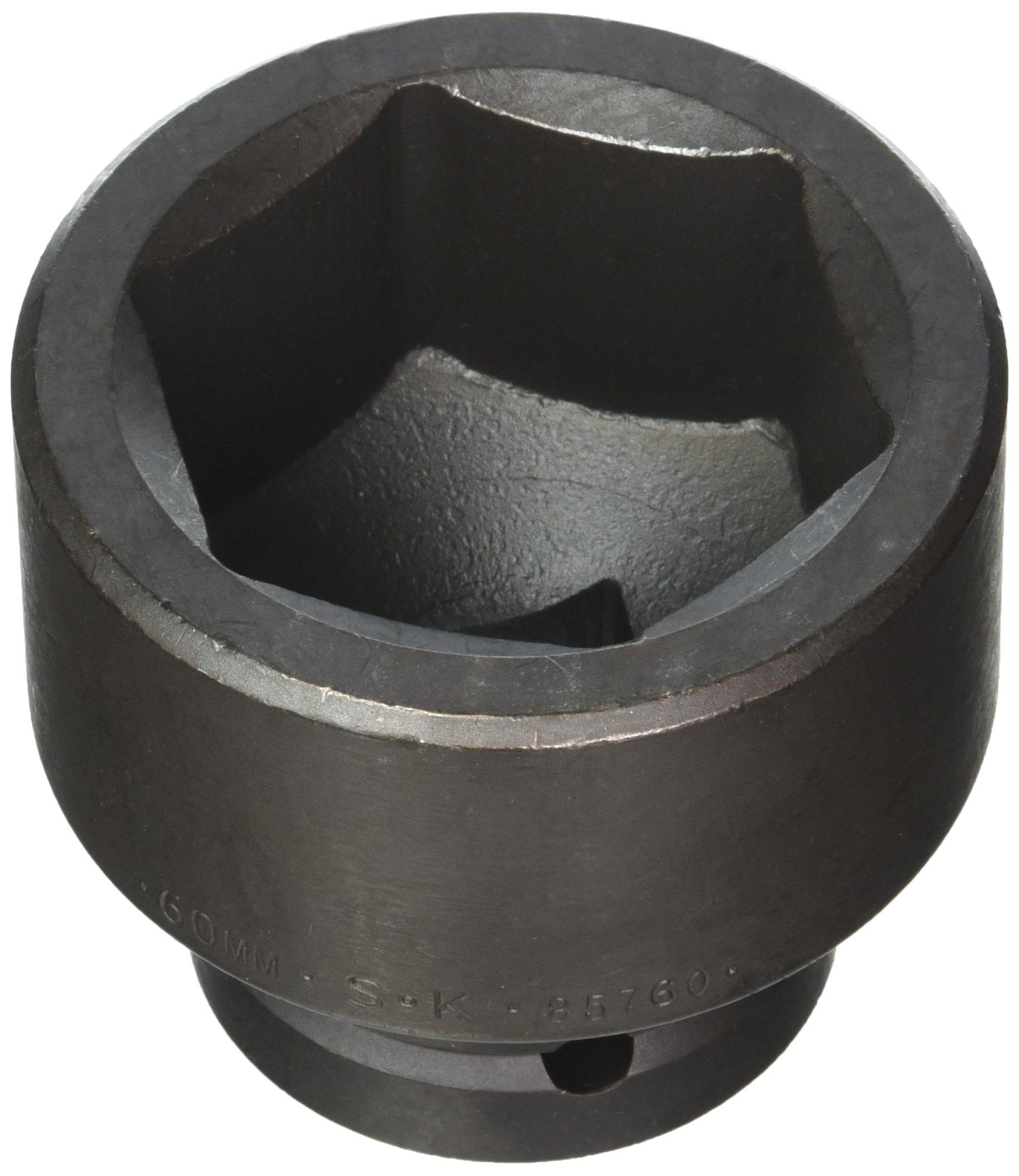 SK Hand Tool 85760 1-Inch Drive Standard Impact Socket, 60mm - Heavy Duty Impact Wrench Socket for Automotive Repair, Construction & Industrial Use