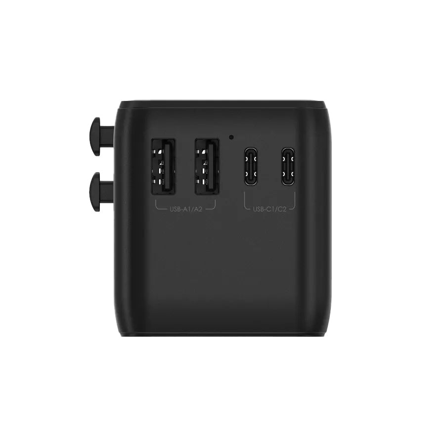 Mophie 70W Essential Travel Adapter - Universal Power Converter for Laptops & Devices - Perfect for Business Trips & International Travel (Black)