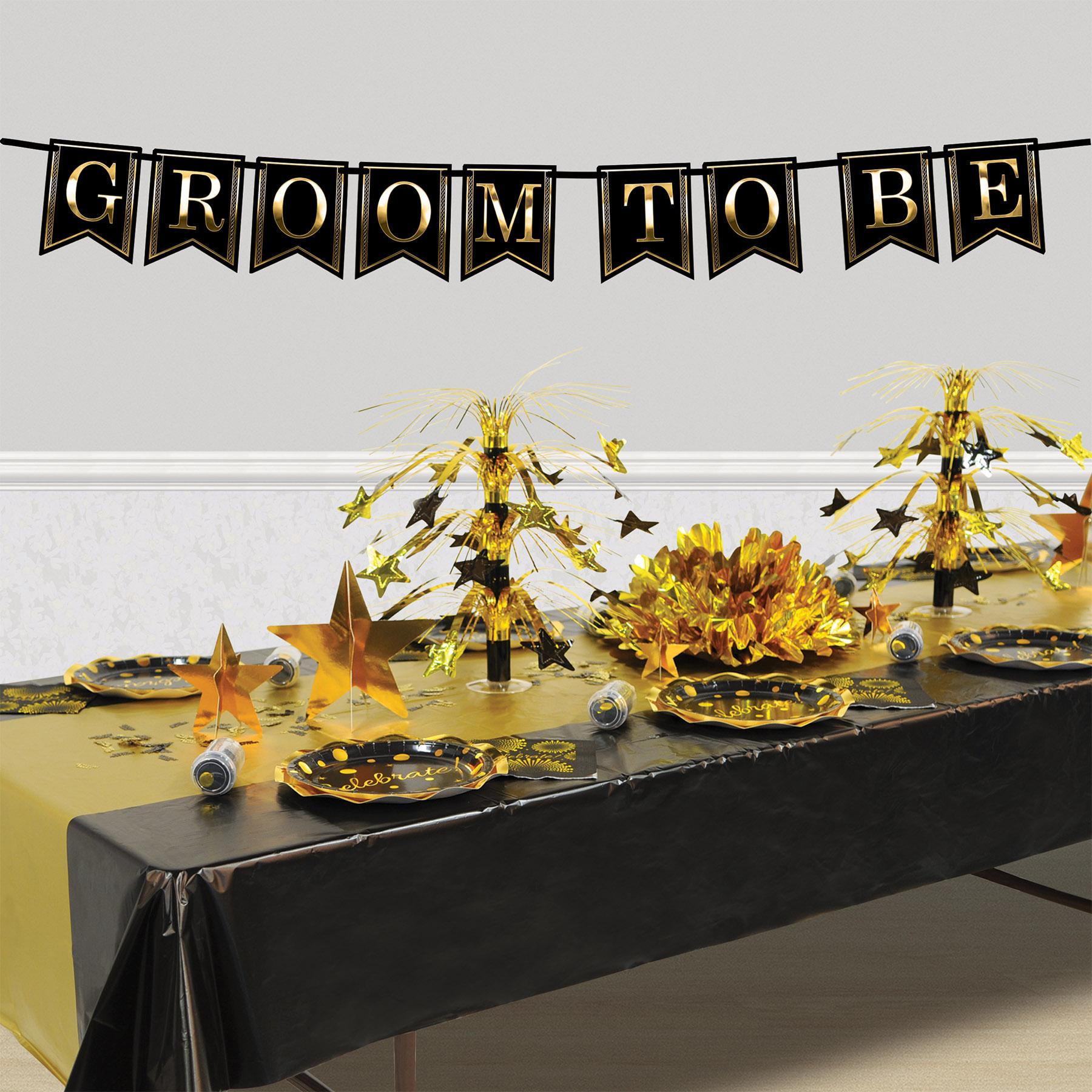 12 Pack Beistle Groom To Be Streamers - Wedding Party Decorations for Bachelor Party, Bridal Shower & Groom's Celebration