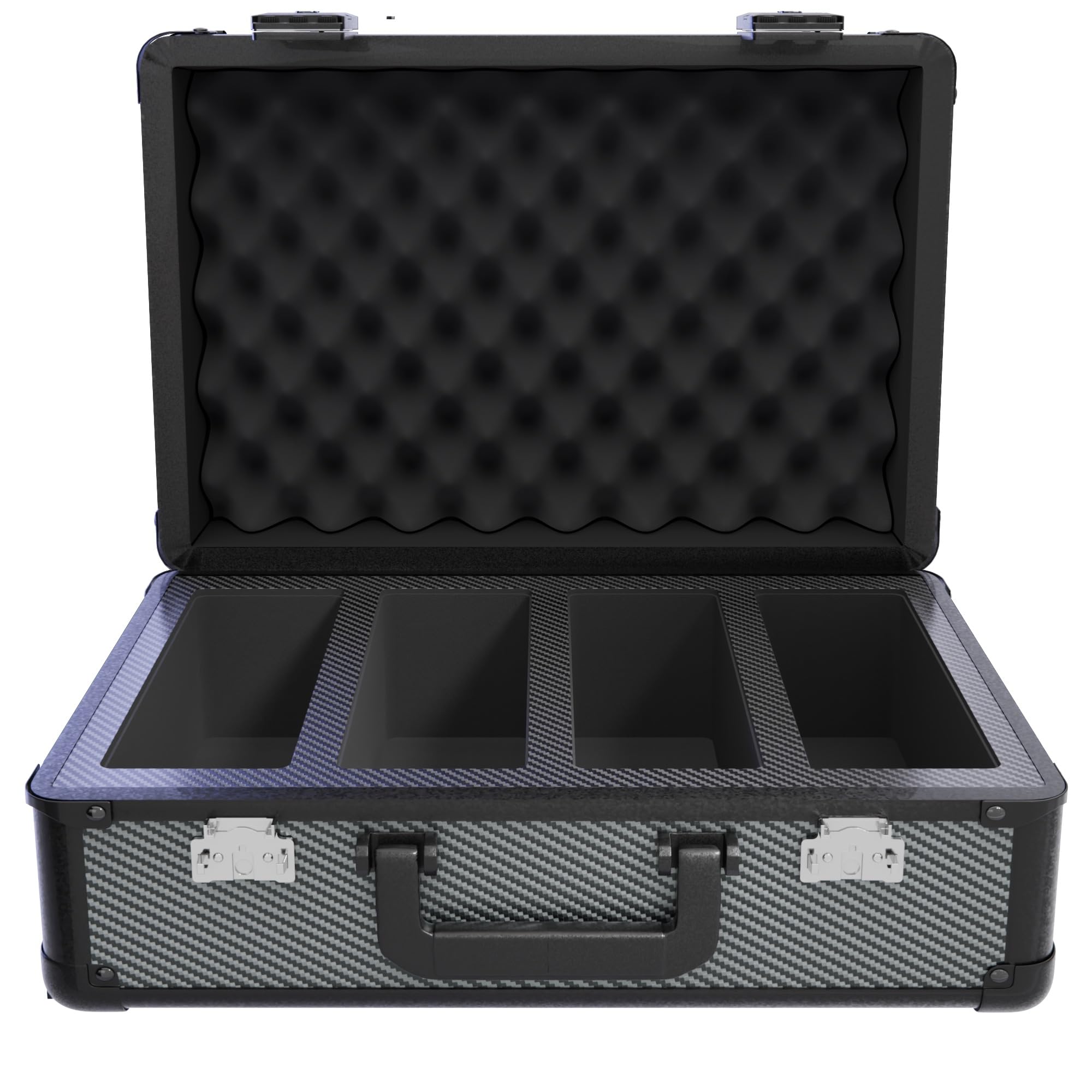 Premium Carbon Fiber Slab Case XL for Graded Cards - Fits PSA, BGS, HGA & CSG Trading Card Slabs - Durable Travel Storage Solution - Perfect for Collectors, Card Shows & Secure Transport