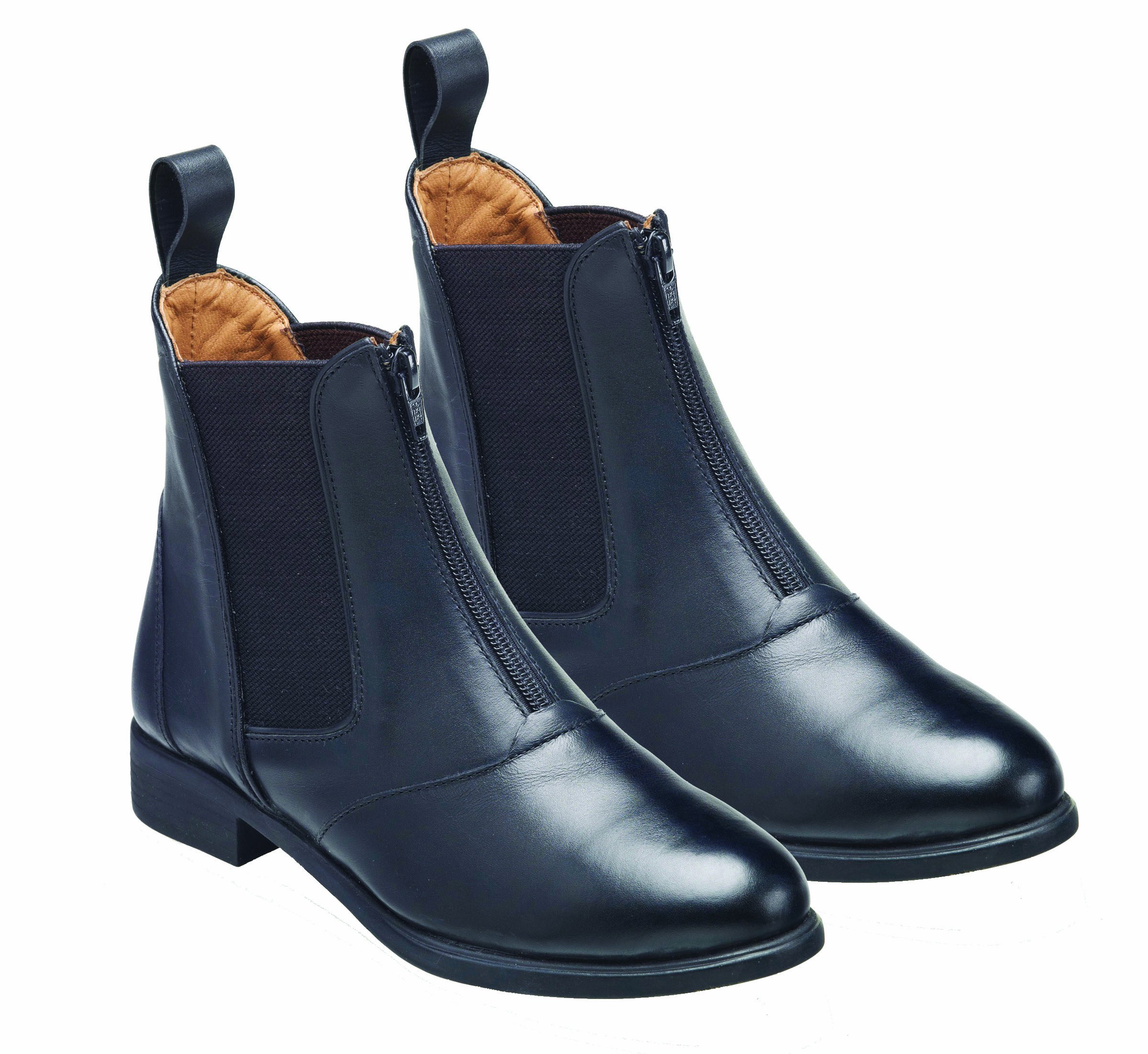 Women's Hartford Zip Front Leather Jodhpur Boots - Black Size 8 US | Stylish Equestrian & Casual Riding Boots for Women | Perfect for Horseback Riding, Fashion Outfits & Everyday Wear