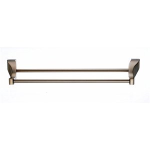 Top Knobs AQ11-BB Aqua Bath Double Towel Rod in Bronze - Premium Bathroom Towel Holder for Spa, Hotel & Luxury Home Decor