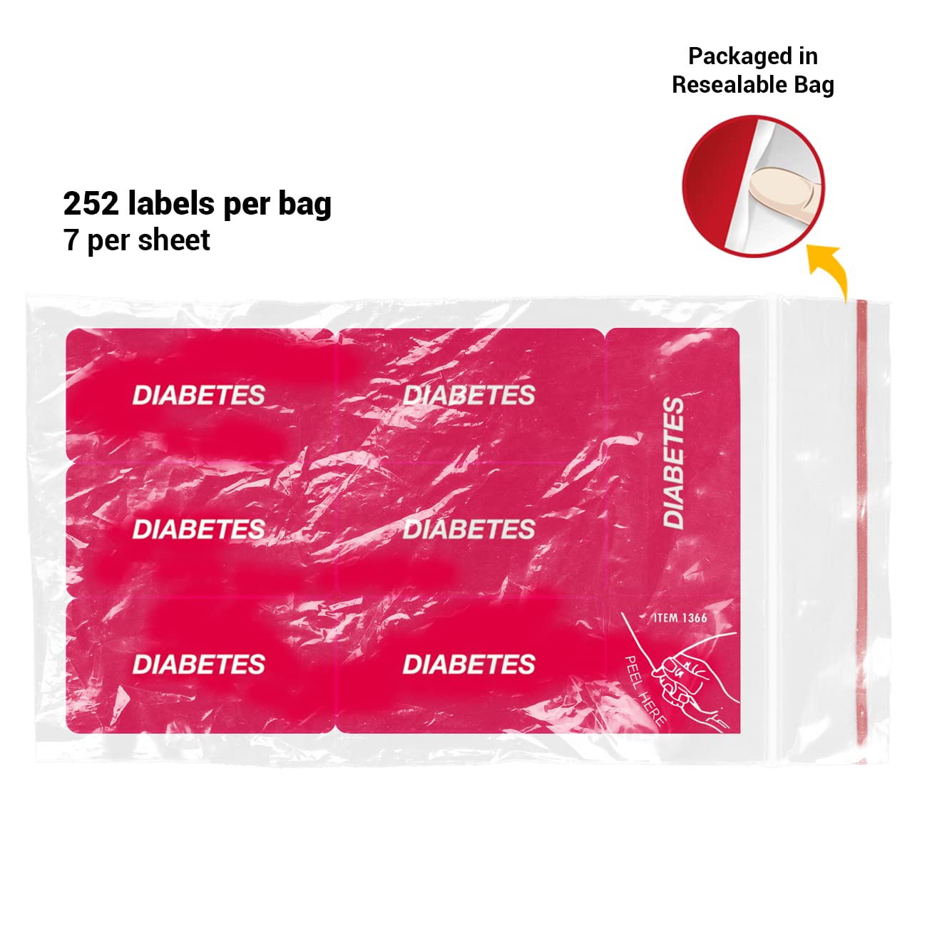 Doctor Stuff - Diabetes Medical Chart Stickers, File Folder Labels SY-1366, 2
