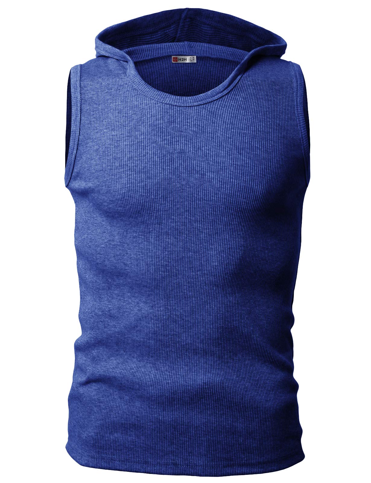 H2H Men's Slim Fit Hoodie Tank Top - Breathable Sleeveless Gym Shirt for Workout & Casual Wear - Perfect for Running, Training & Street Style