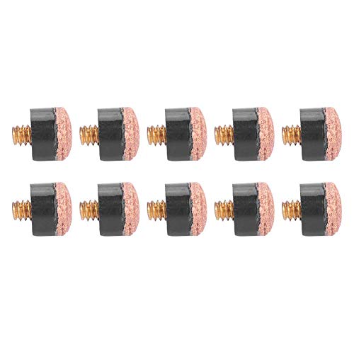 10 Pcs 11mm Screw-On Pool Cue Tips - Premium Billiard Replacement Parts for Snooker & 8-Ball Games - Perfect for Home Bars, Game Rooms & Professional Tournaments