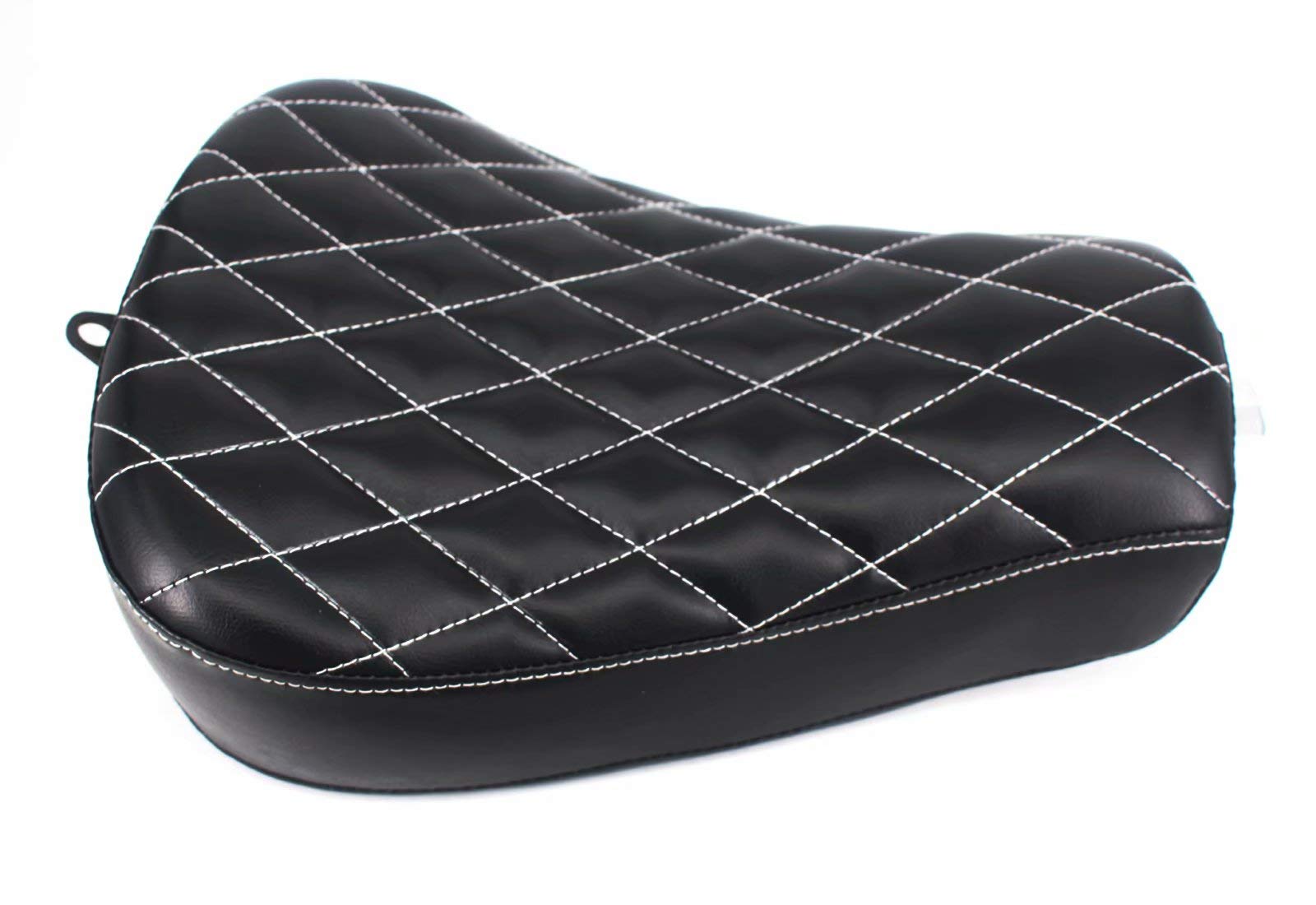 GUAIMI Premium Leather Driver Pillow Solo Seat Cushion for Harley Sportster Forty Eight XL1200 883 72 48 - Diamond Pattern (Comfort Upgrade for Long Rides & Road Trips)