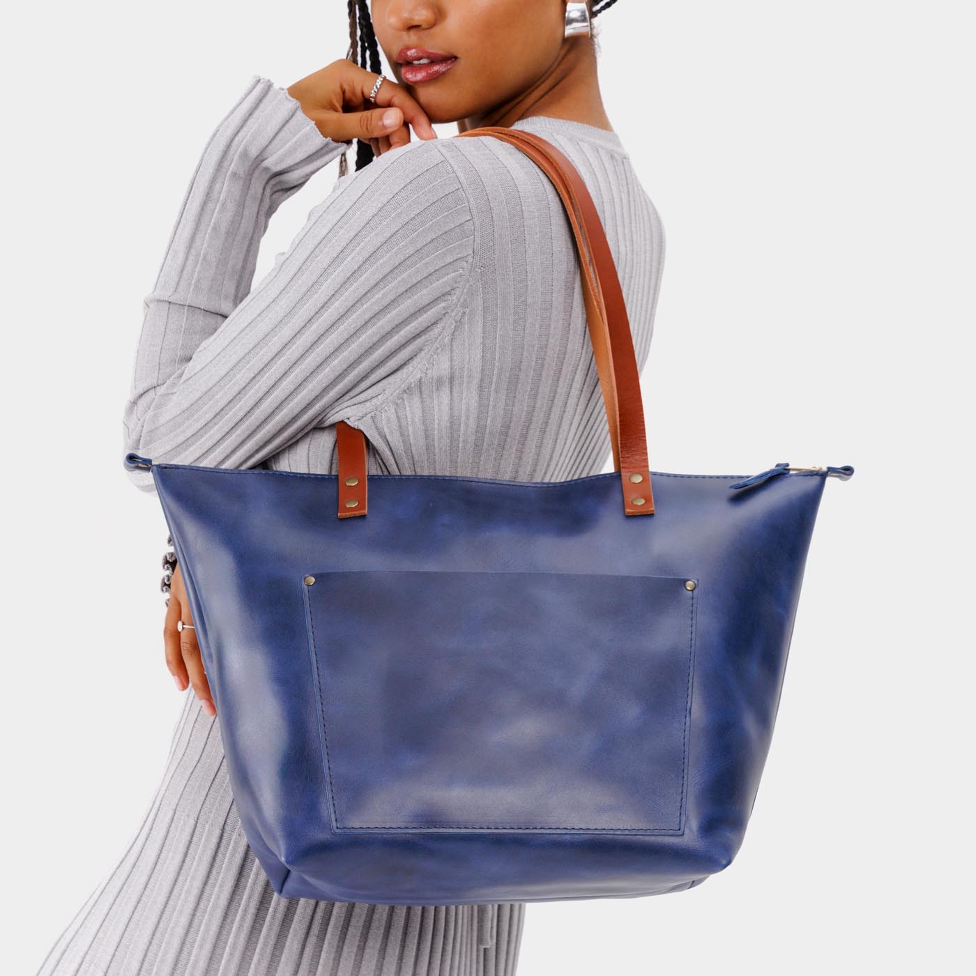 Almost Perfect' Genuine Leather Tote Bag - Limited Edition Handcrafted Women's Purse for Work, Travel & Everyday Use
