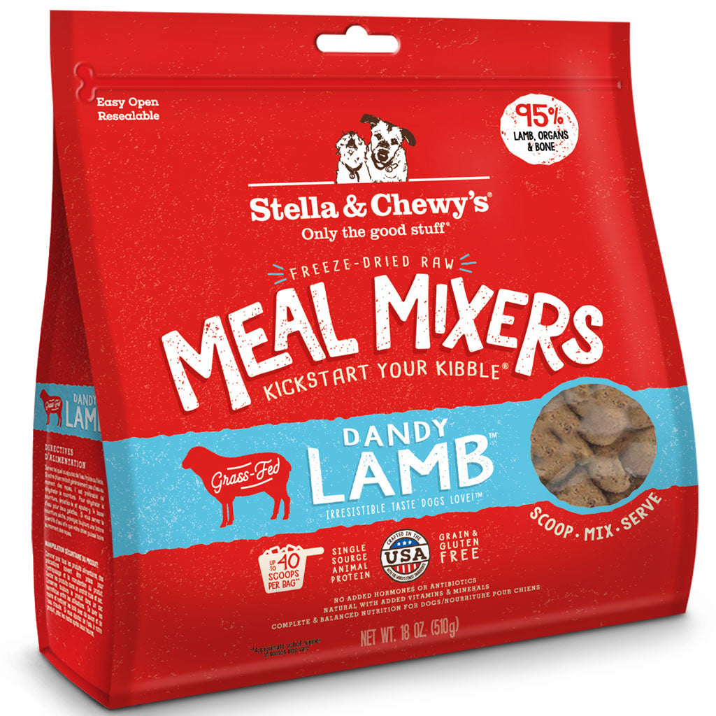 Premium Freeze-Dried Lamb Dog Food Topper - Stella & Chewy's Grain-Free Meal Mixer for Small & Large Dogs - Perfect for Kibble Boosters, Training Treats & Picky Eaters