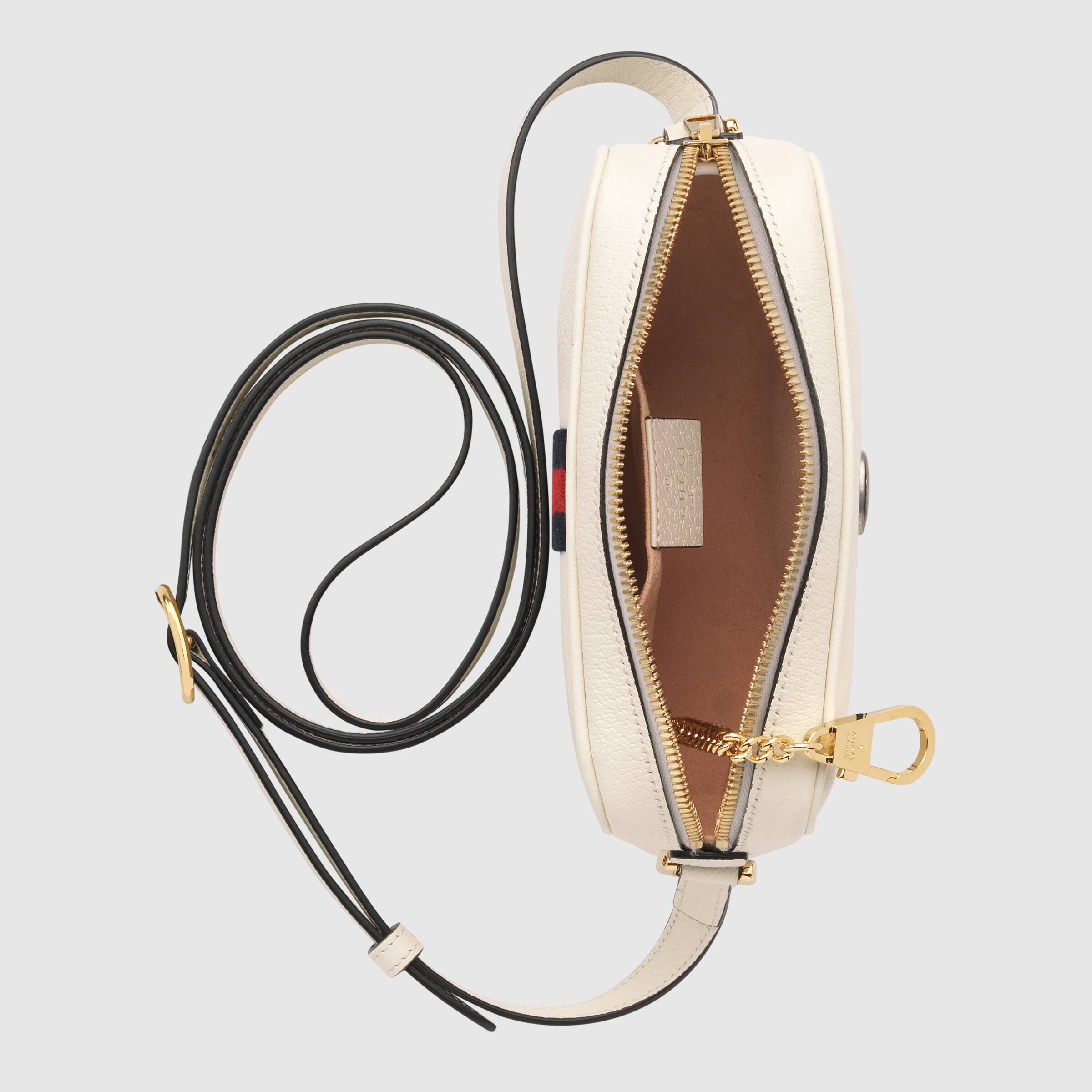 Gucci Ophidia Leather Mini Bag for Women - White Small Crossbody Purse - Perfect for Date Night, Shopping & Travel Accessories