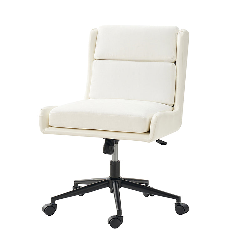Tobie Modern Ergonomic Faux Leather Office Chair - Adjustable Height Swivel Task Chair with Lumbar Support for Home Office, Gaming & Workspace Comfort