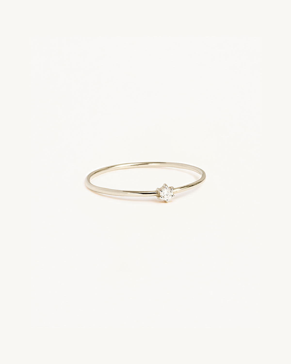 14K Solid White Gold Sweet Droplet Diamond Ring - Elegant Dainty Jewelry for Women, Perfect for Engagement, Anniversary & Special Occasions