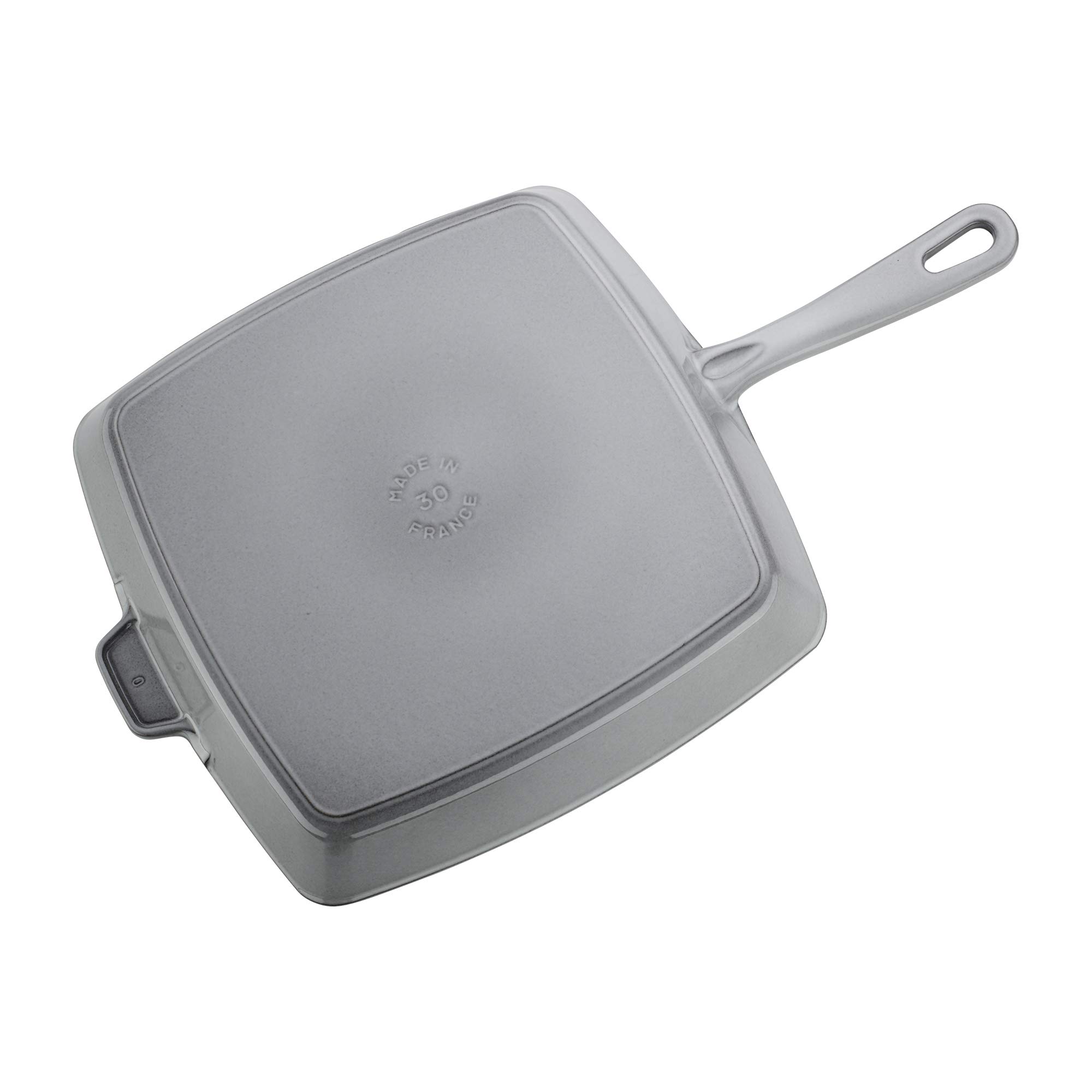 Staub 12-Inch Square Cast Iron Grill Pan - Premium Graphite Grey, Made in France | Perfect for Indoor & Outdoor Grilling, BBQ, Steaks, Burgers & More