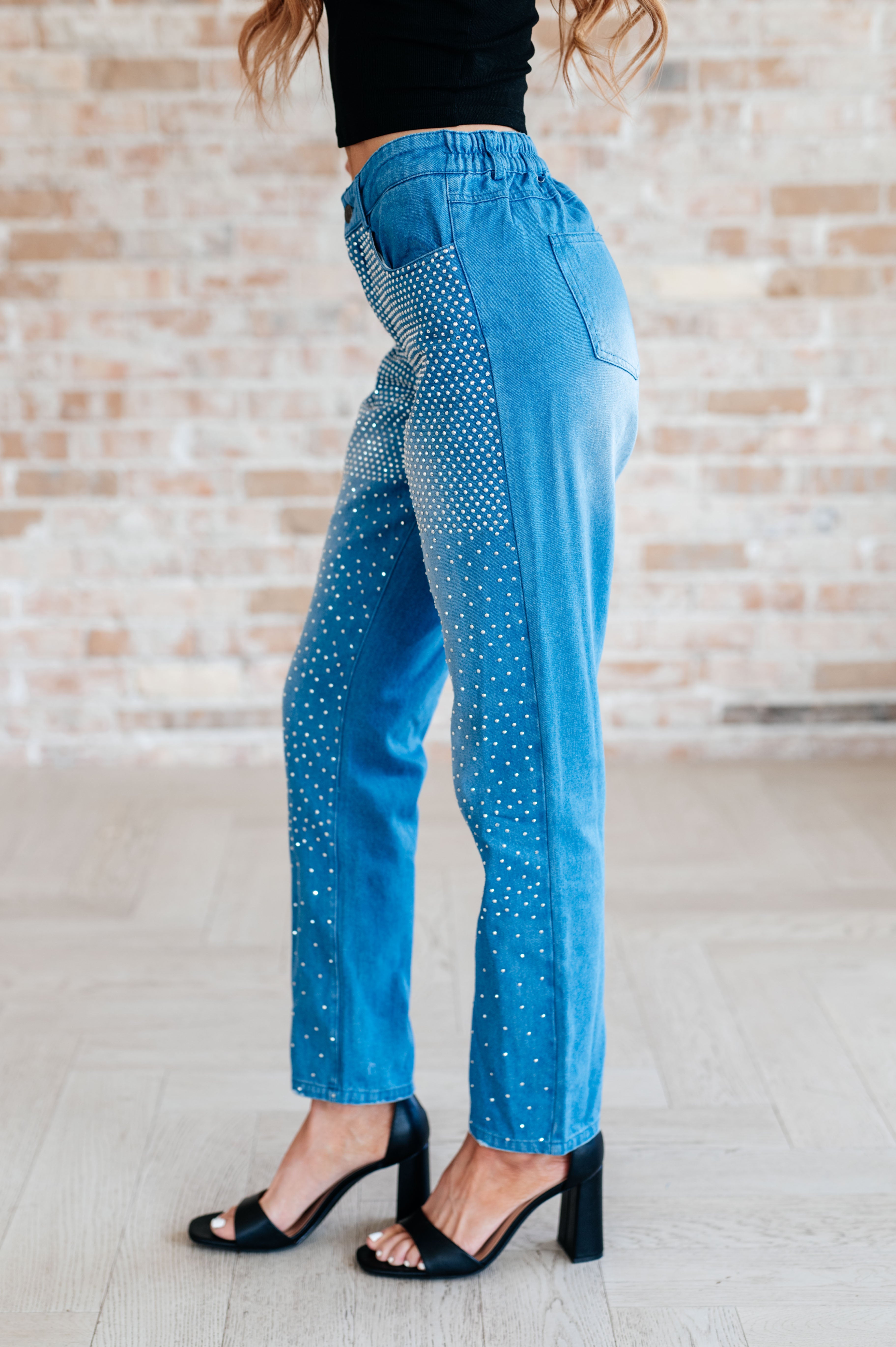 Sparkling Rhinestone Pants for Women - High Waisted Stretch Leggings with Crystal Embellishments | Perfect for Parties, Concerts, and Night Out Outfits