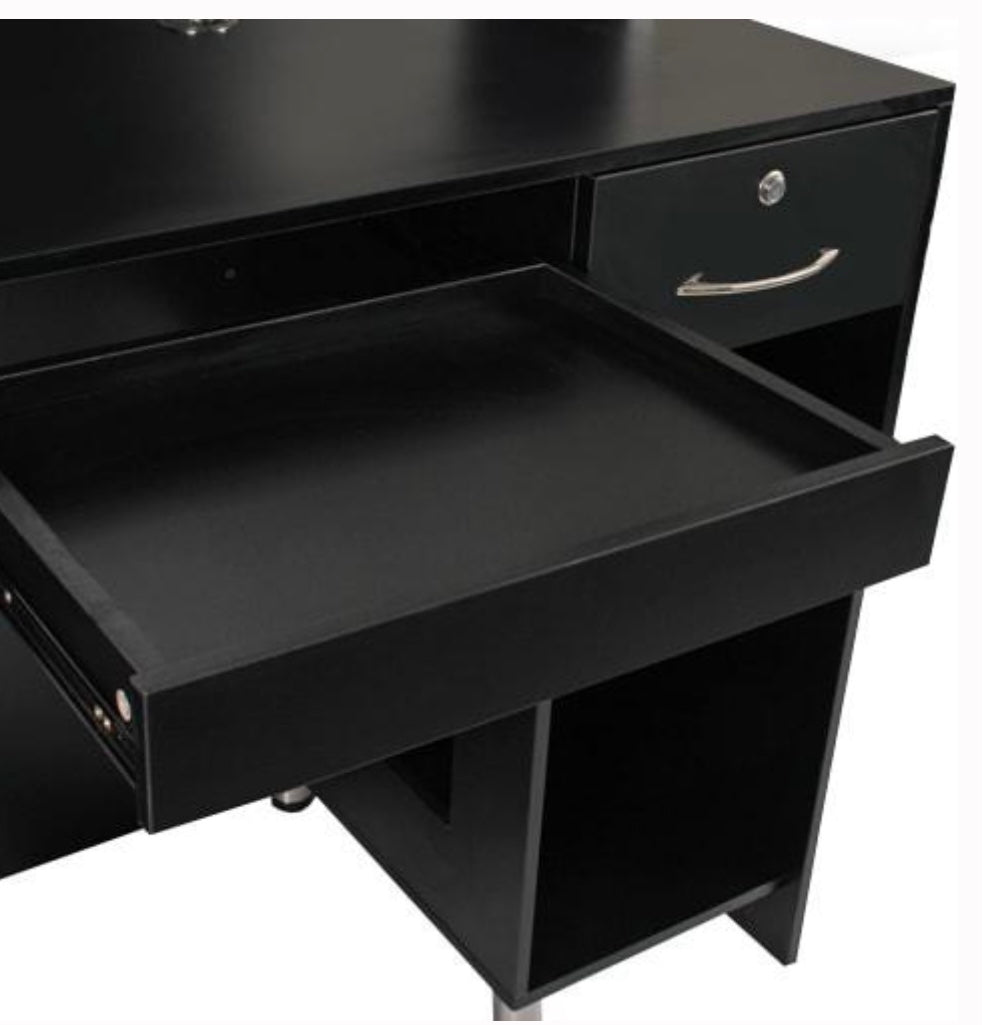 Modern Reception Desk with Puckered Design - Stylish Office Furniture for Hotels, Corporate Lobbies & Waiting Areas