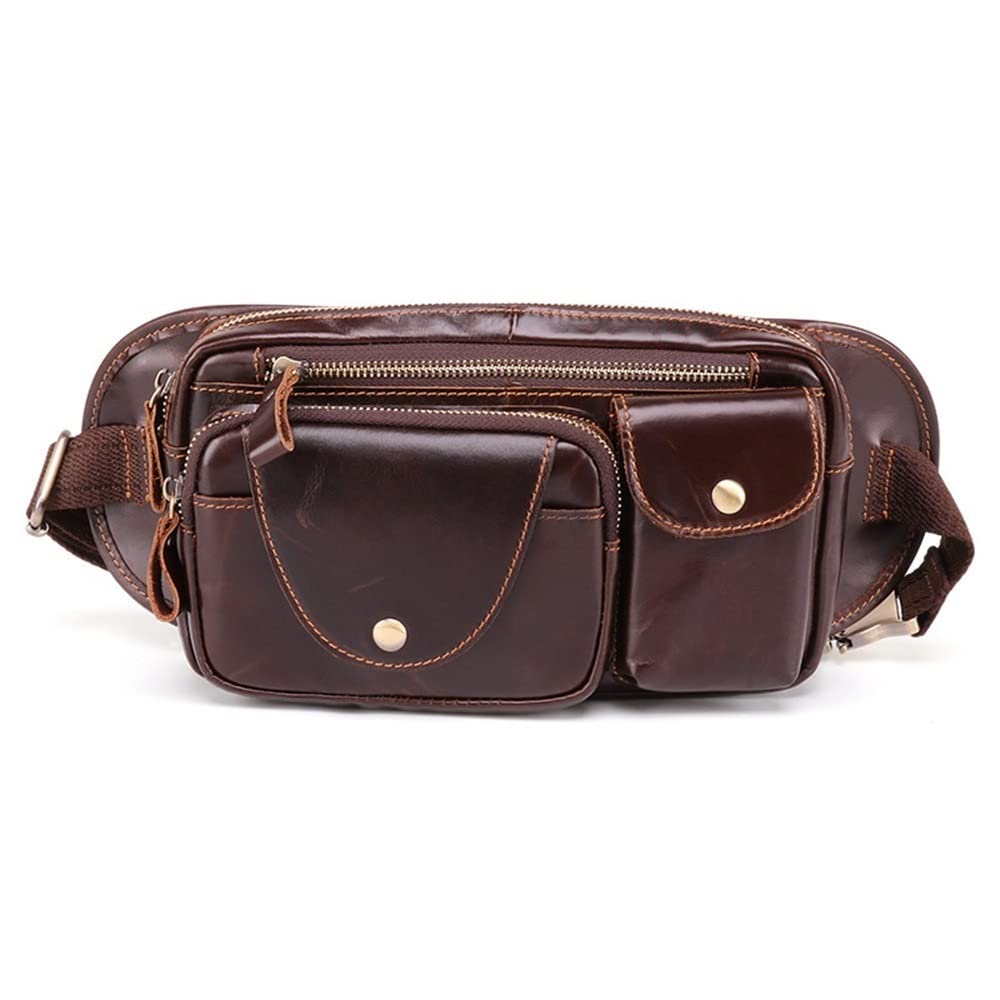 Men's Crossbody Chest Bag - Vintage Retro Waist Pack for Sports & Outdoor Activities - Adjustable Strap, 35 x 13cm (Color: Black) - Perfect for Hiking, Travel, Gym & Daily Commute