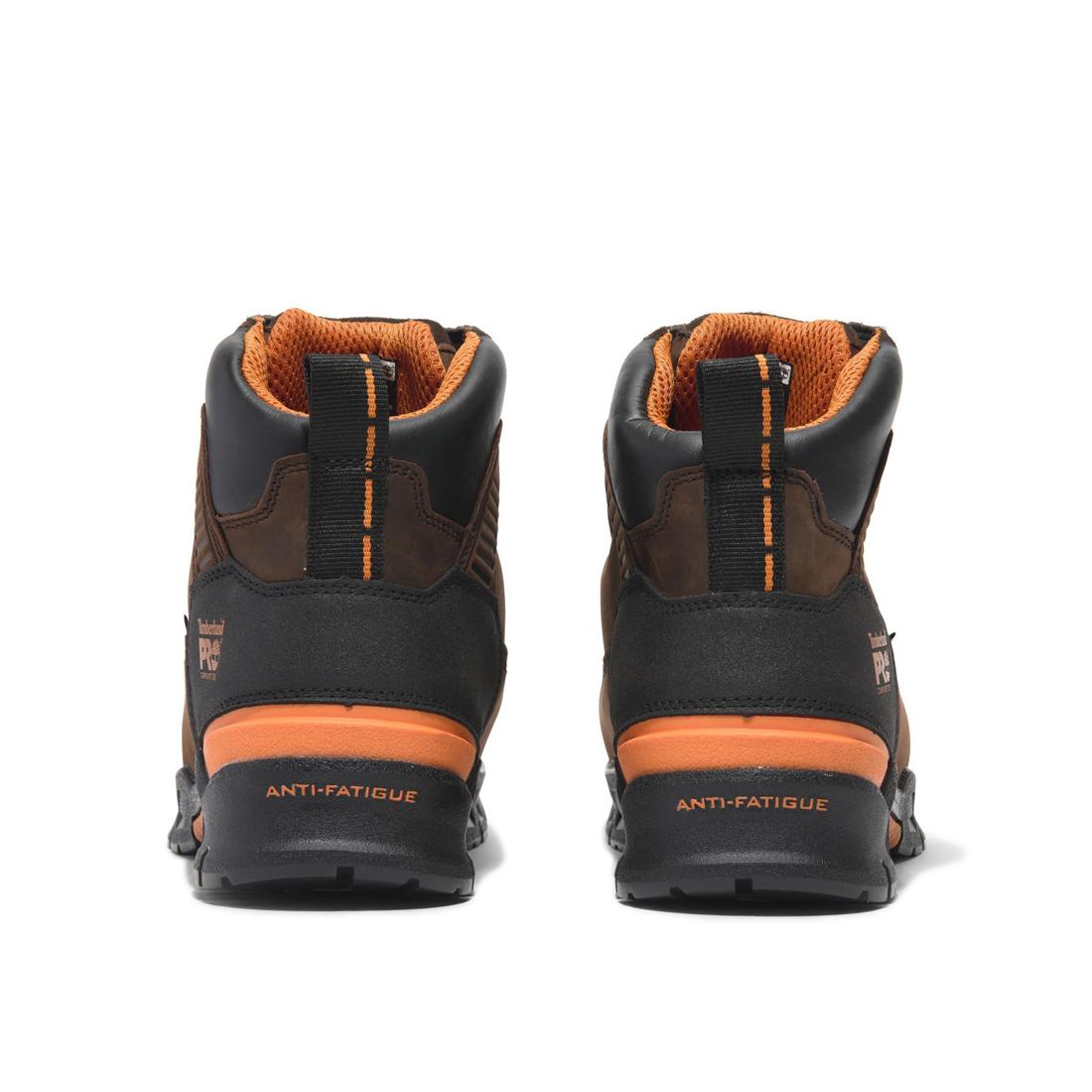 Endurance EV 6-Inch Composite Toe Waterproof Work Boots for Men - Brown Safety Shoes for Construction, Warehouse & Outdoor Work