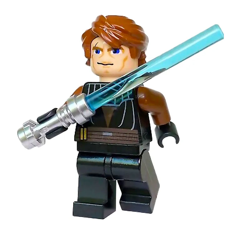 LEGO Star Wars Anakin Skywalker Minifigure with Reddish Brown Arms - Clone Wars 2008 Edition - Perfect for Collectors, Displays & Play Scenes