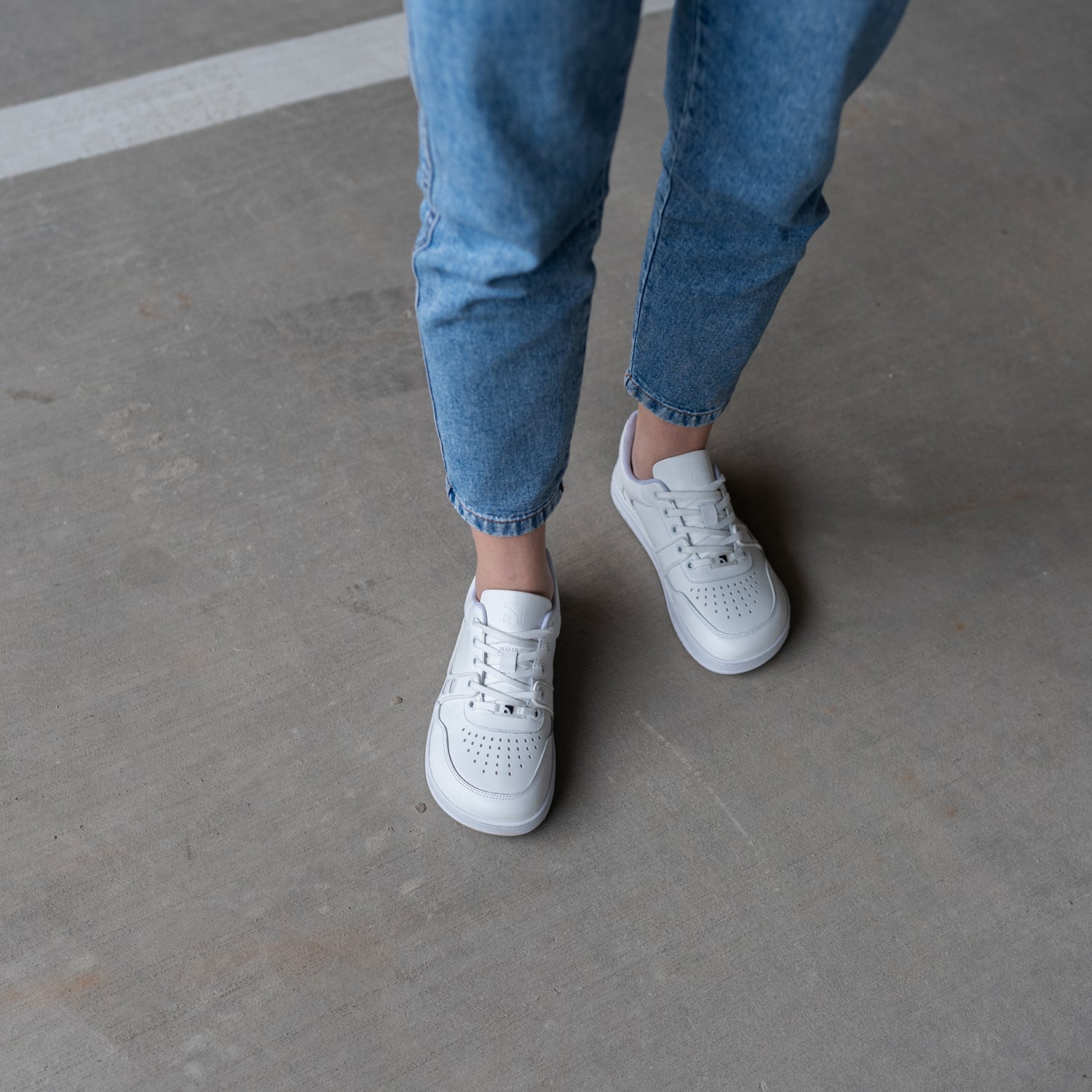 Barefoot Sneakers Barebarics Arise All White - Minimalist Running Shoes for Natural Movement & Gym Workouts