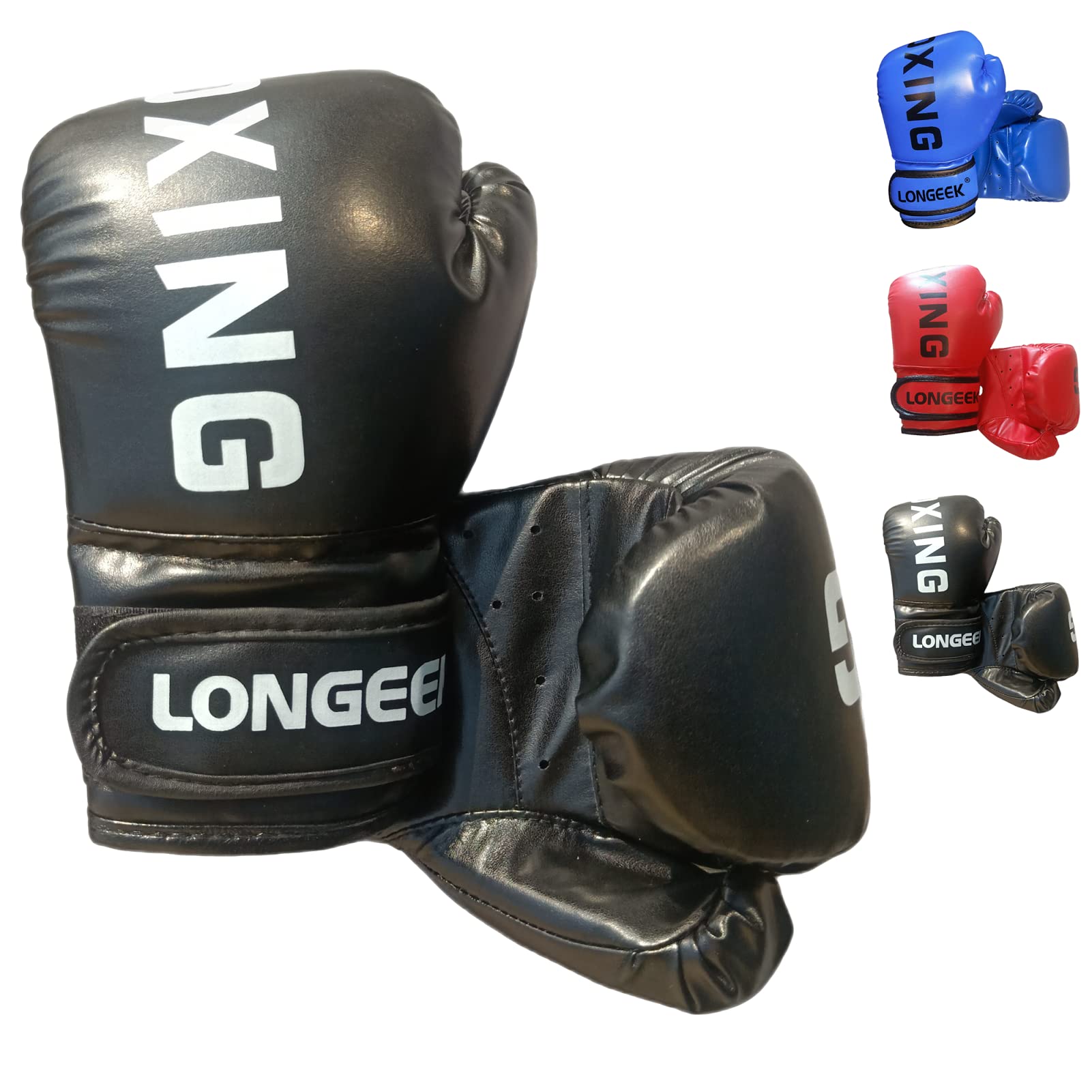 Longeek 4oz & 6oz Kids Boxing Gloves - Training, Bag & Fight Gloves for Children Ages 3-15 - Perfect for Boxing Classes, MMA Training & Home Workouts