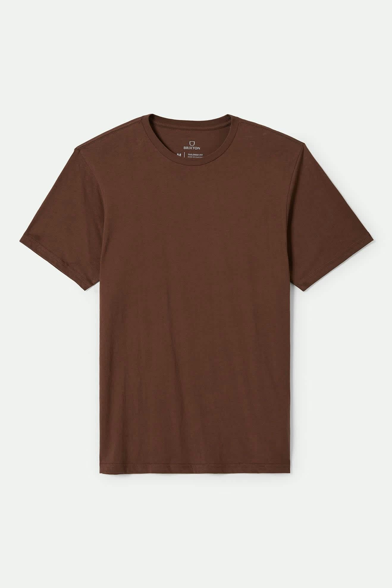 Premium Cotton Short Sleeve Tailored T-Shirt for Men - Pinecone Brown - Comfortable Casual Wear for Everyday & Business Casual Outfits